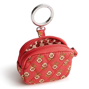 Vera Bradley Bag Charm For Airpods - Tiny Poppies