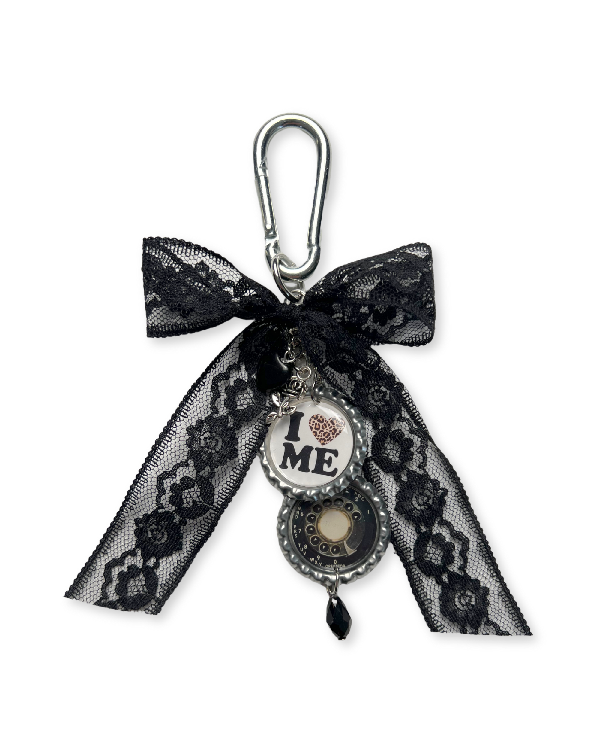'I <3 ME' Bag Charm: Silver