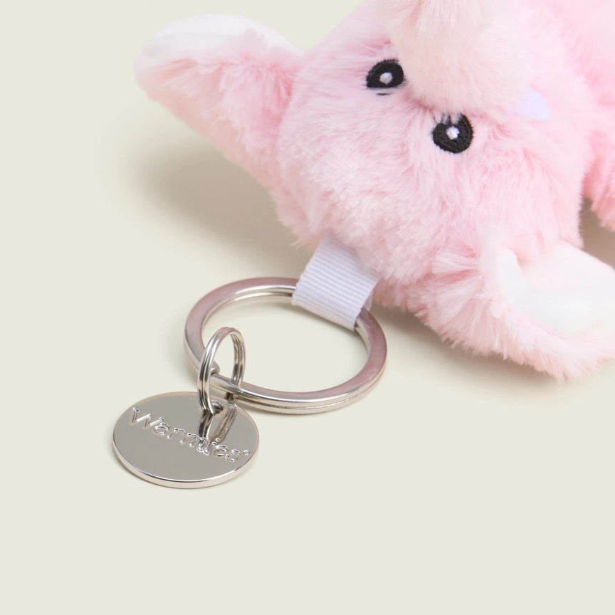 Warmies Pink Elephant Keyring