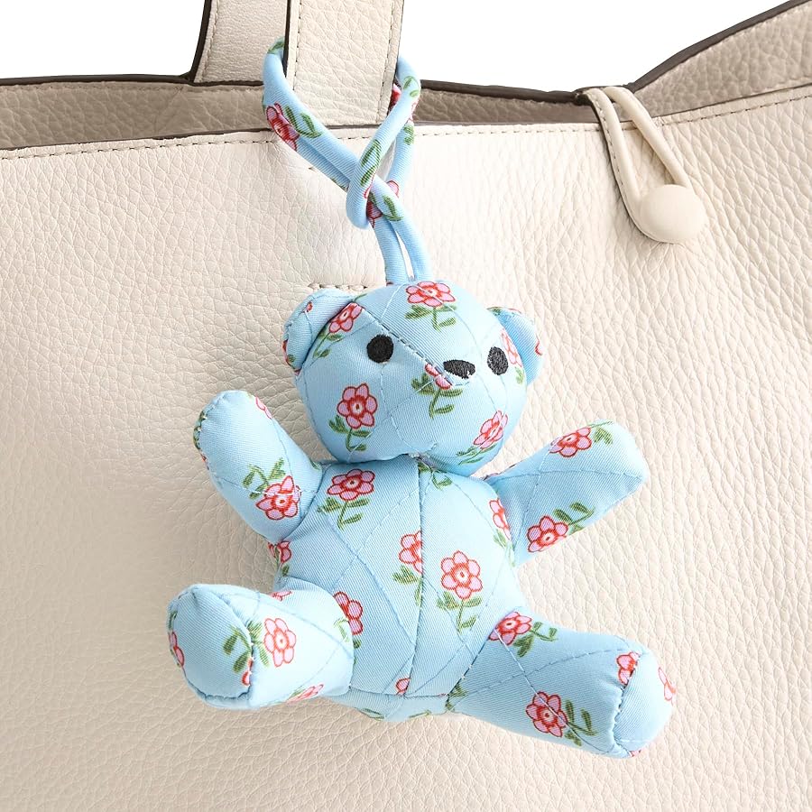 Vera Bradley Bitty Bear Bag Charm Daffodil Ditsy