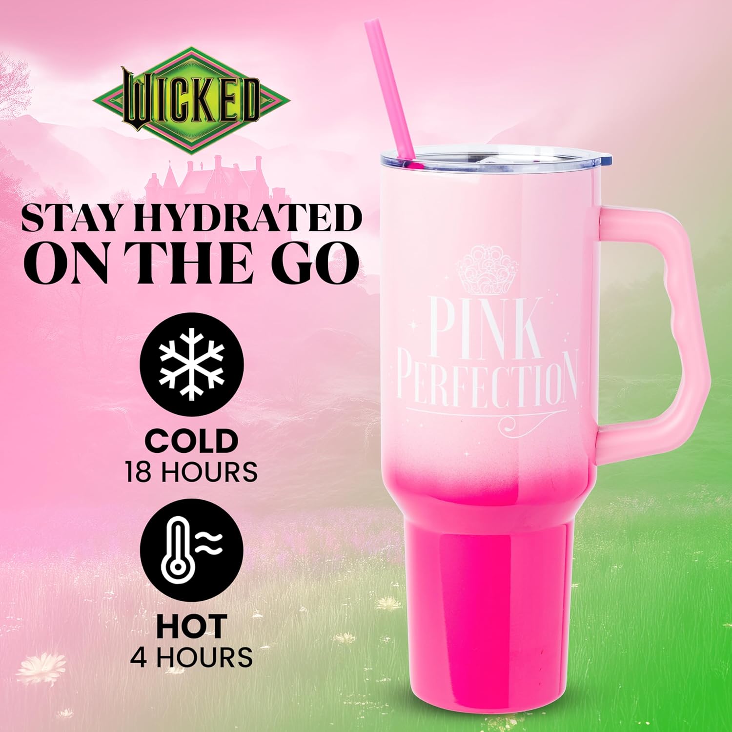 Wicked Glinda Pink Perfection Ombre Tumbler 40 OZ