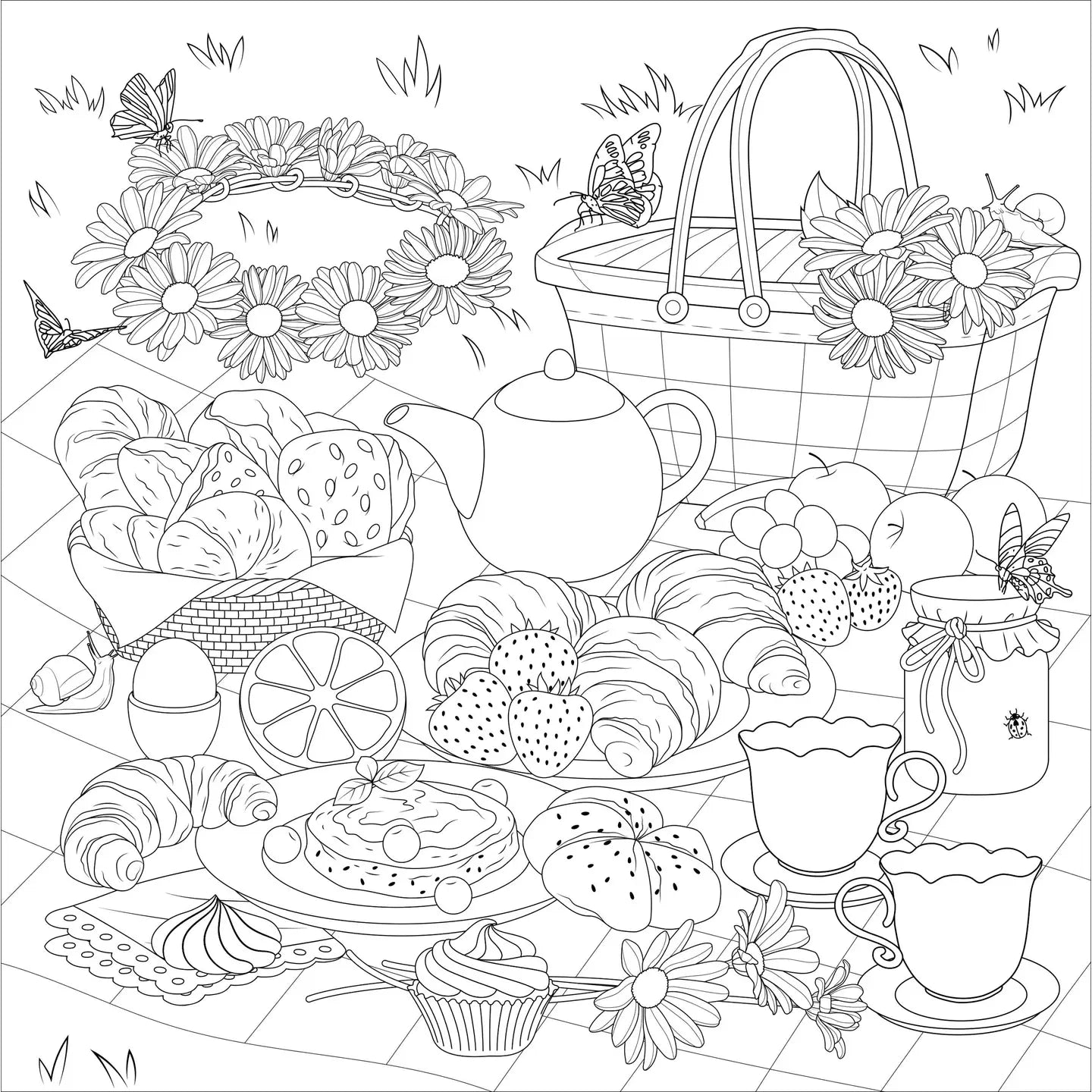 Cottagecore Coloring Book