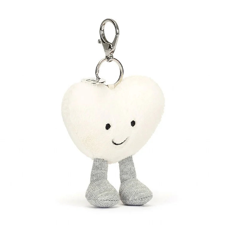 Jellycat Amuseable Cream Heart Bag Charm