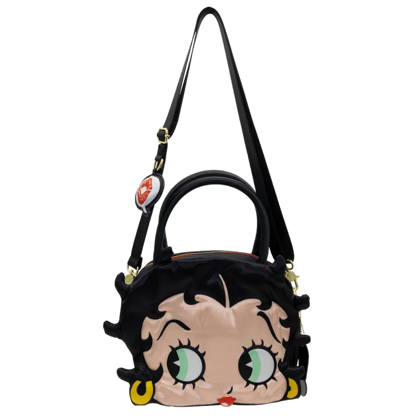 Betty Boop Head Crossbody Bag