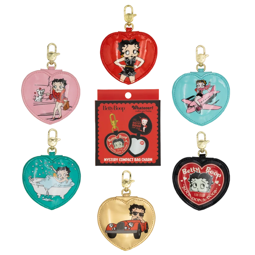 Betty Boop Mystery Box Heart Compact Mirror Bag Charms