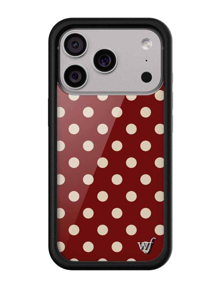 Polka Dot | Burgundy and Cream iPhone Case