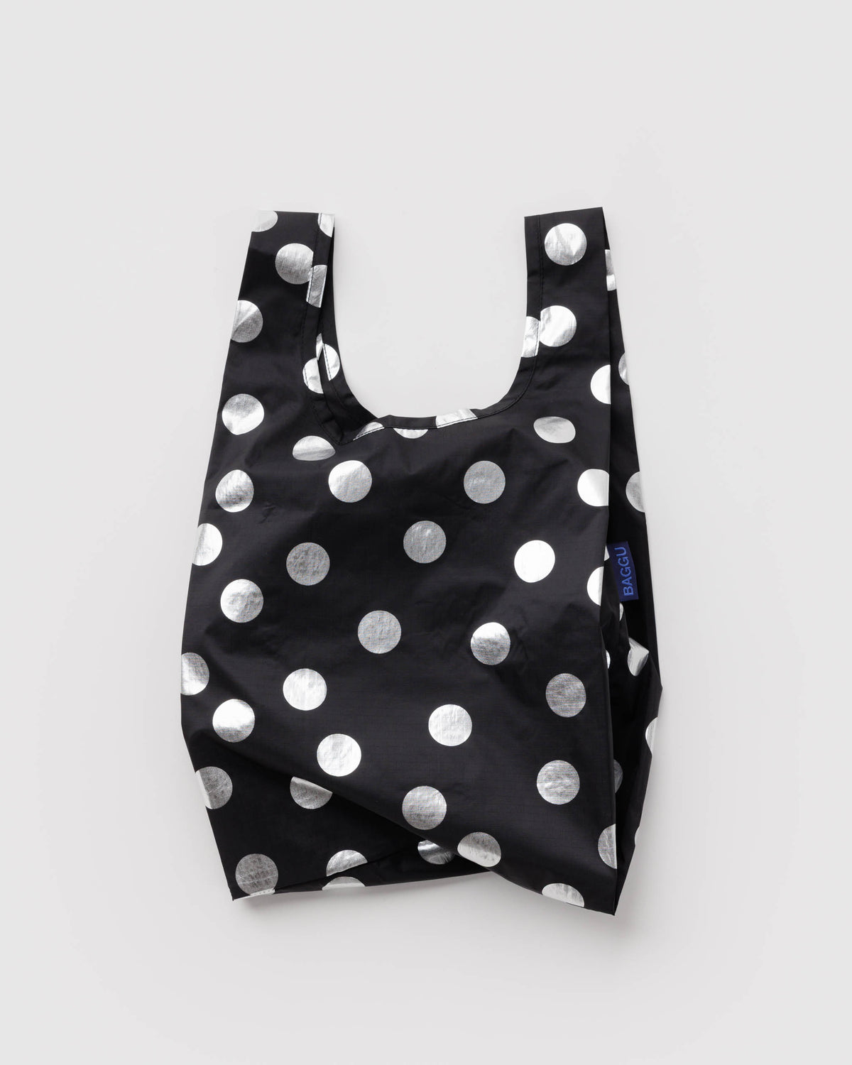 Baby Baggu - Silver Metallic Polka Dot