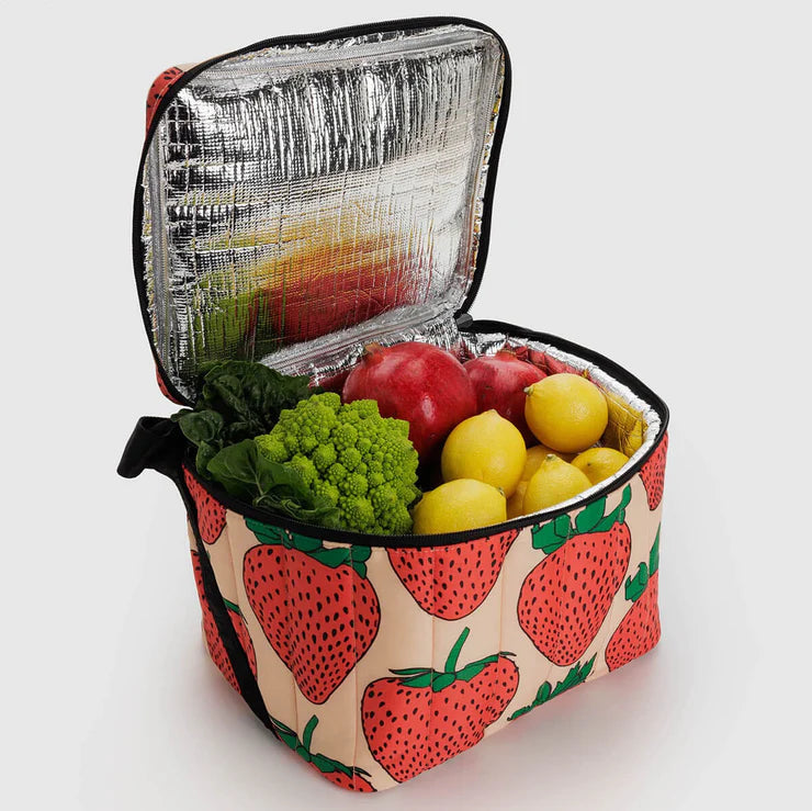BAGGU Puffy Cooler Bag Strawberry