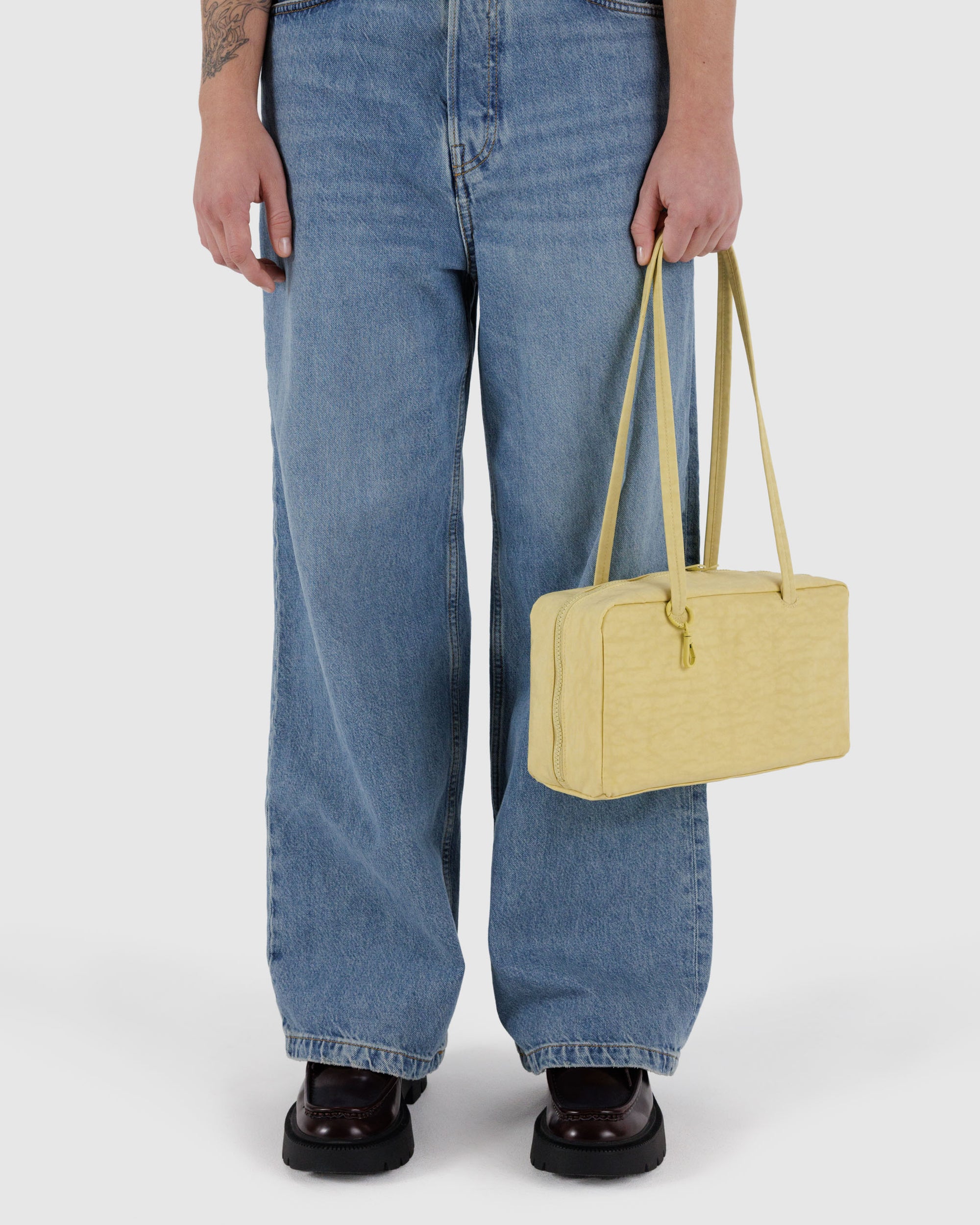 BAGGU Nylon Bowler Bag - Butter