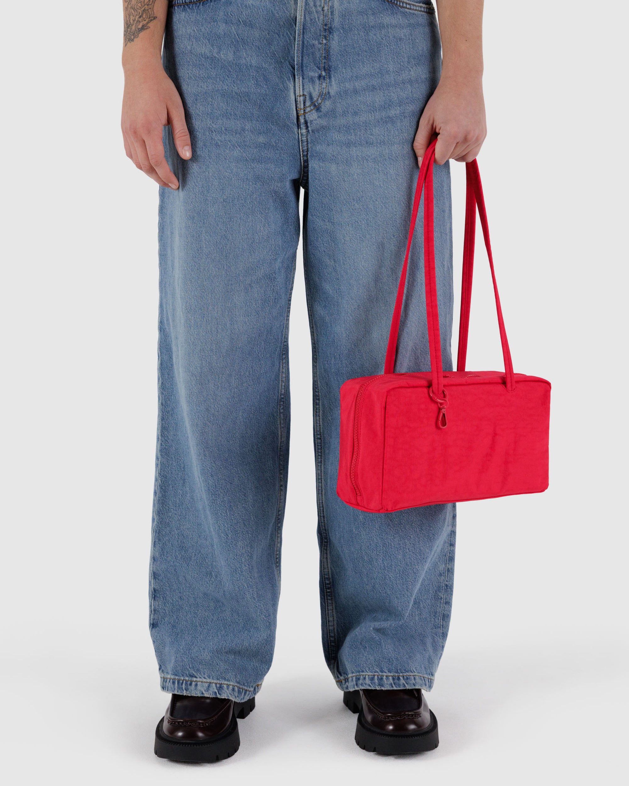 BAGGU Nylon Bowler Bag - Candy Apple