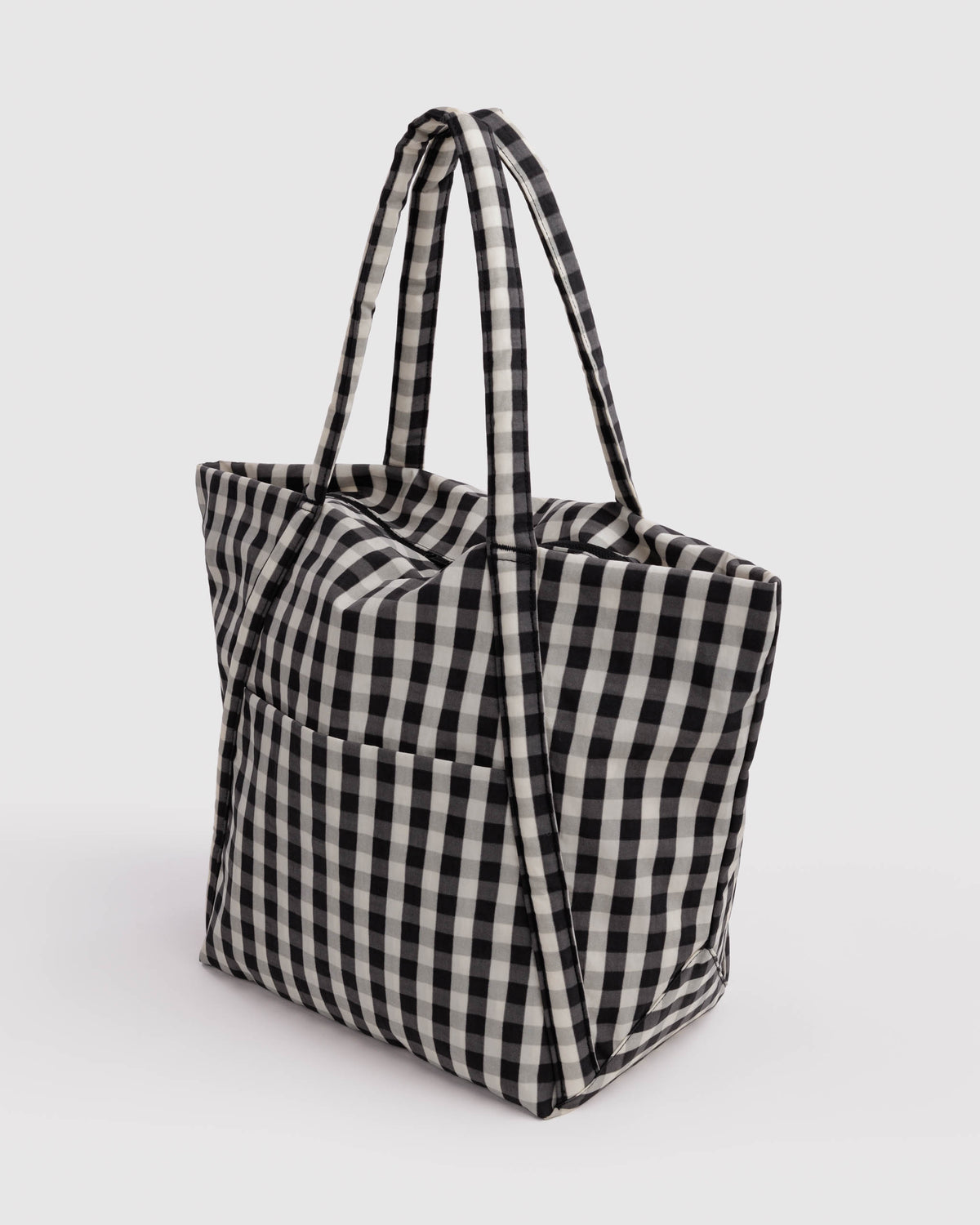 BAGGU Cloud Bag - Black and Cream Gingham