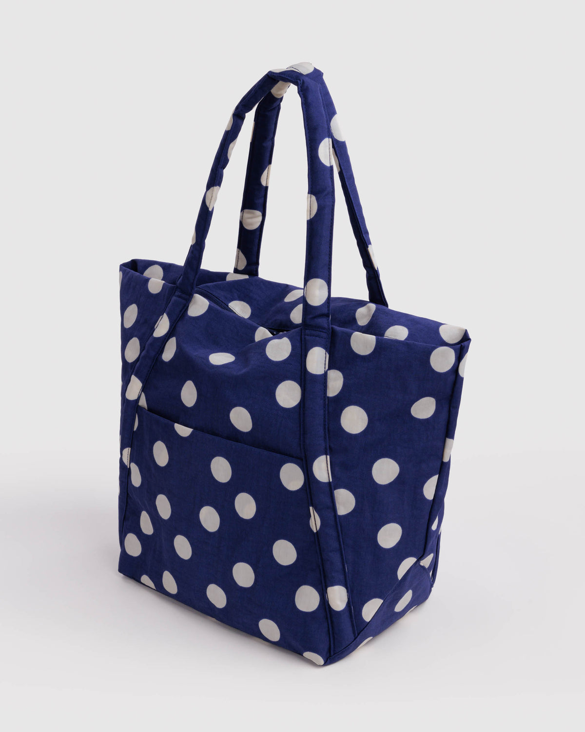BAGGU Cloud Bag - Navy and Cream Polka Dot