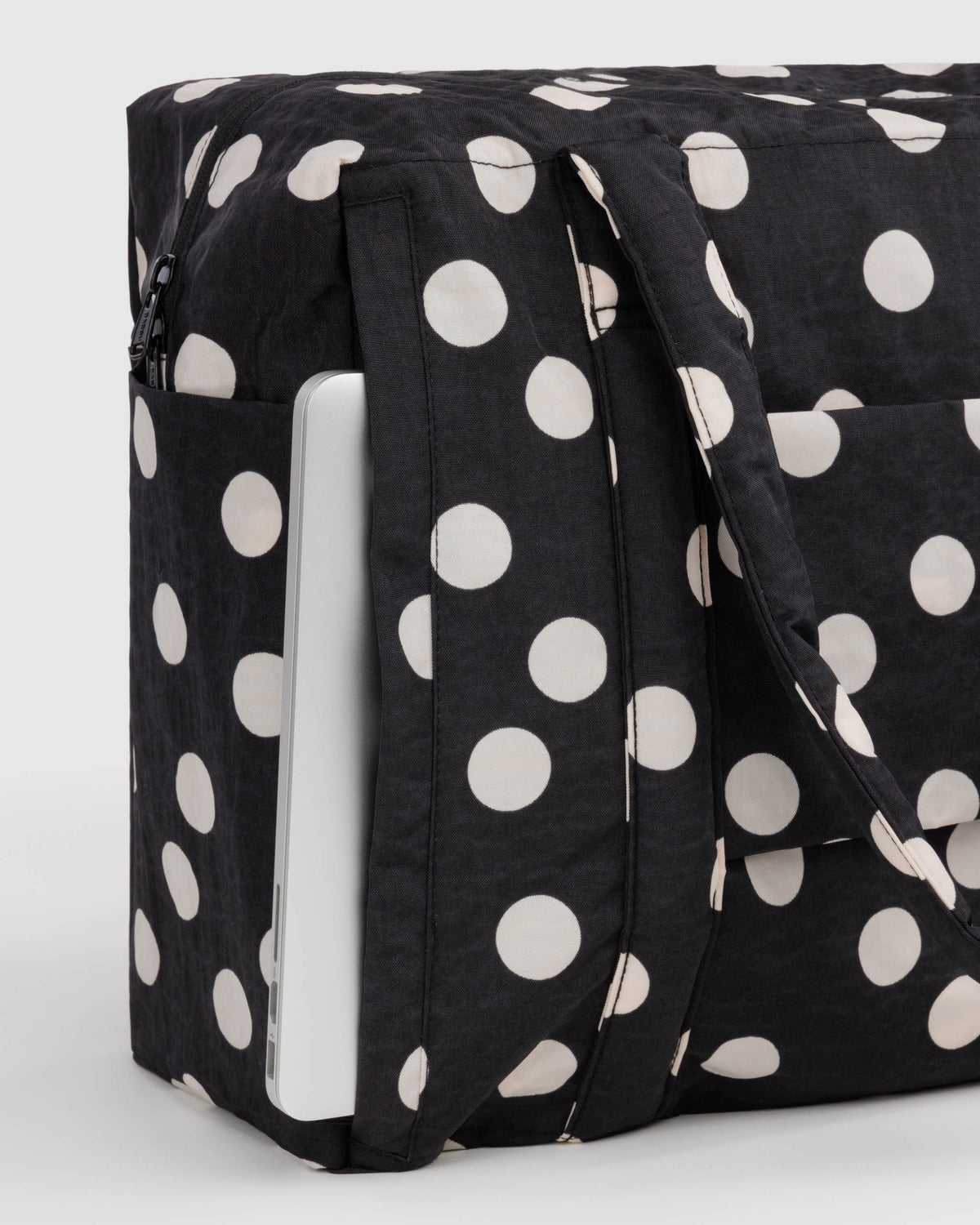 BAGGU Cloud Carry-On - Black and Cream Polka Dot