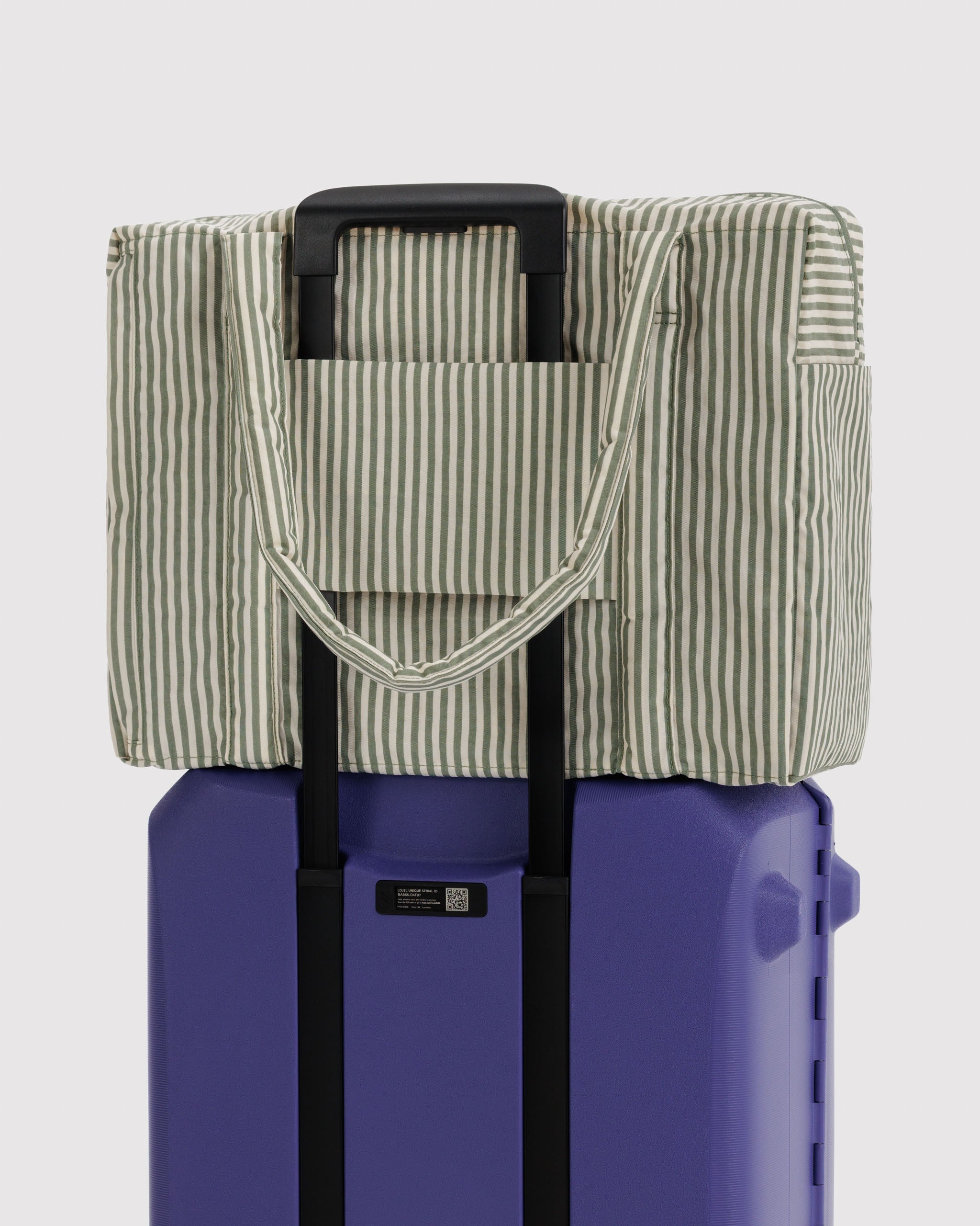 Baggu Cloud Carry-On  - Sage Stripe