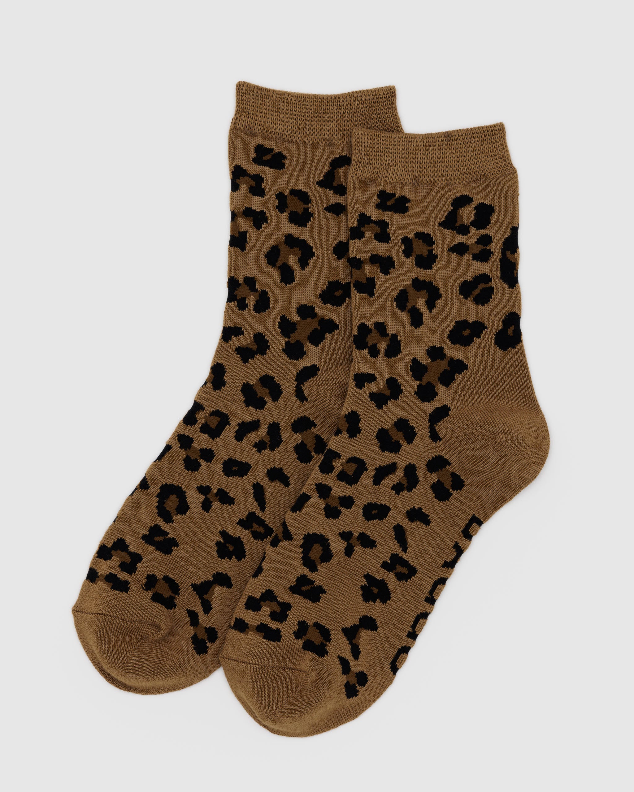 BAGGU Crew Sock - Dark Leopard