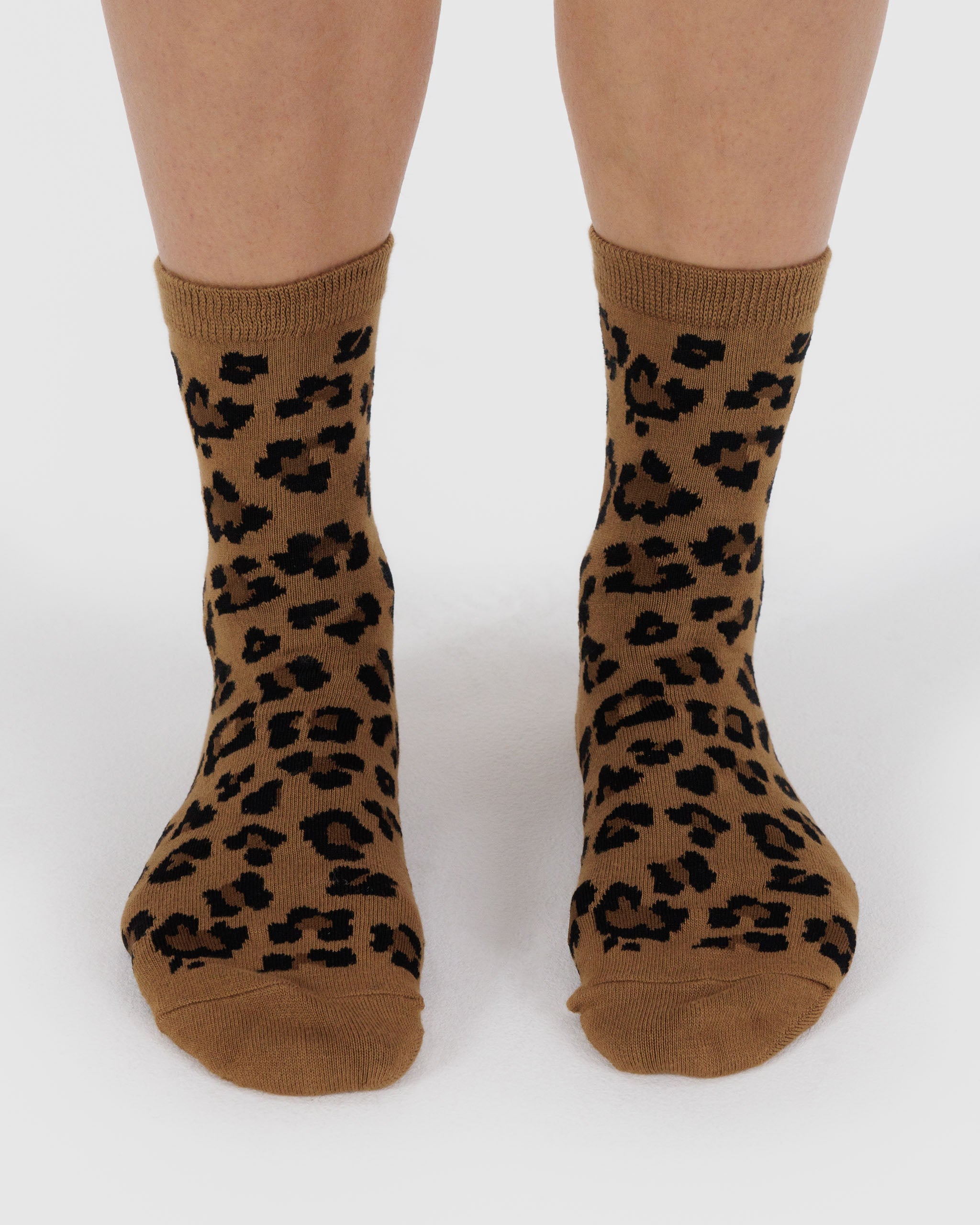 BAGGU Crew Sock - Dark Leopard