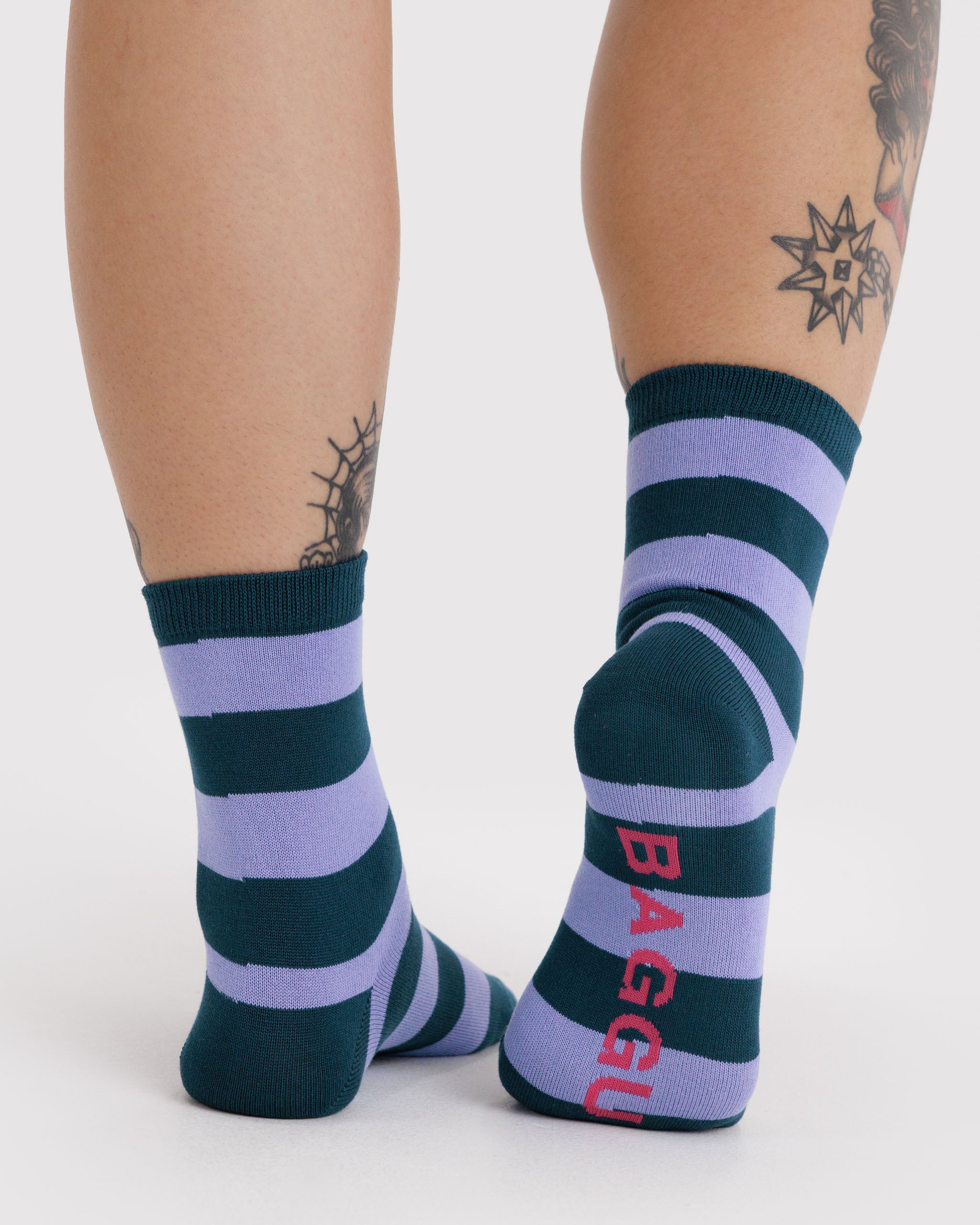 BAGGU Crew Sock - Malachite Stripe