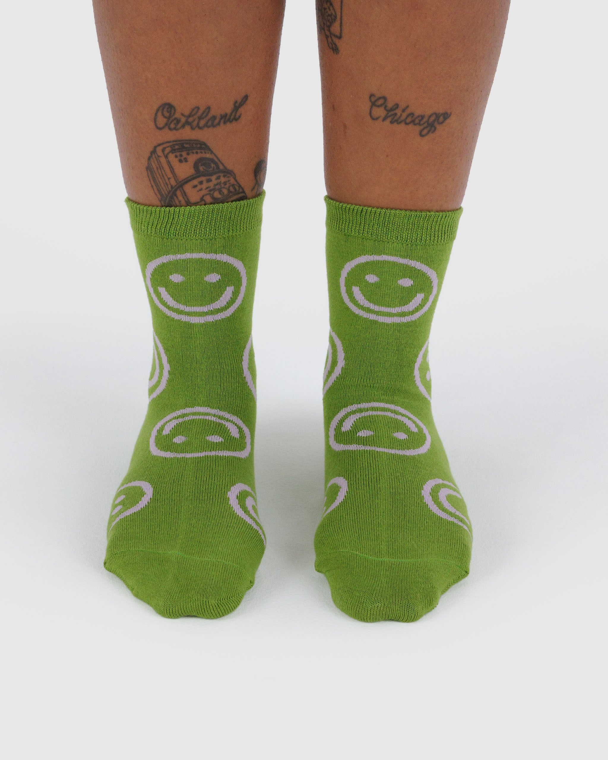 BAGGU Crew Sock - Pear Happy