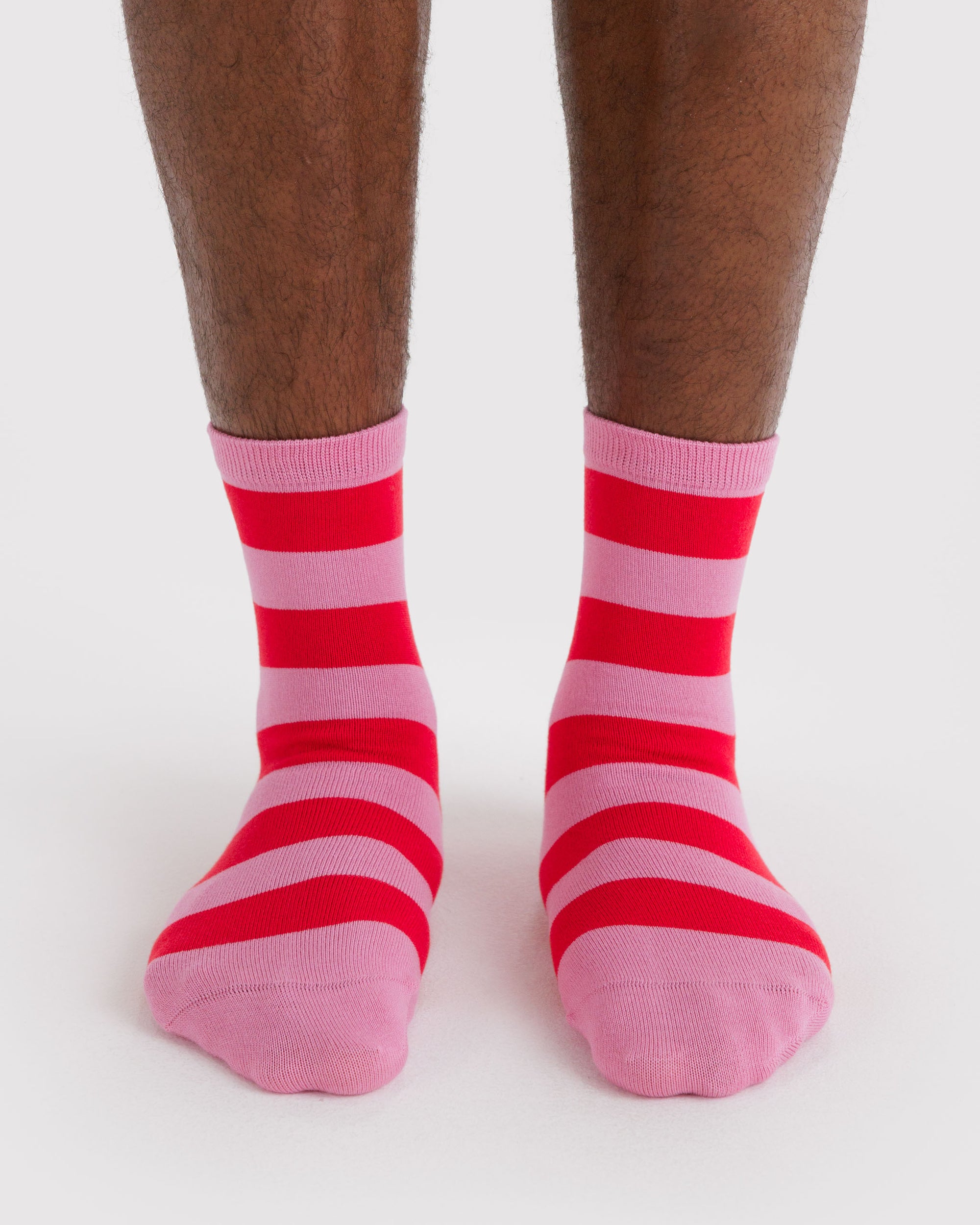 BAGGU Crew Sock - Pink Stripe