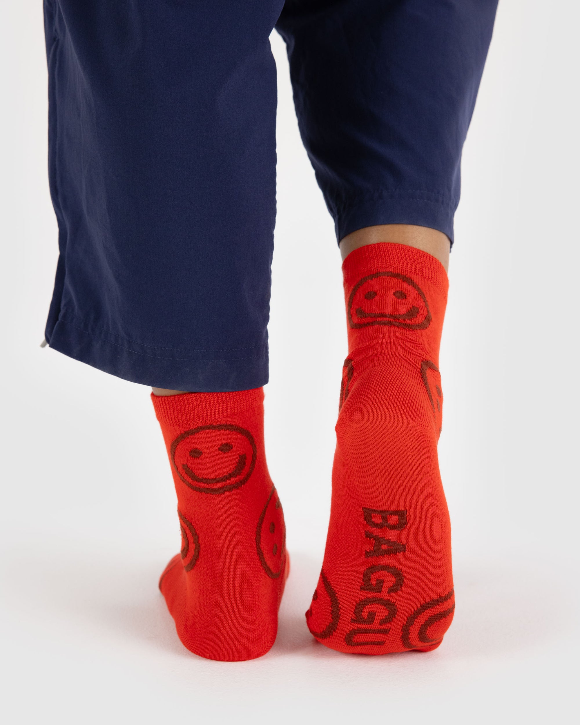BAGGU Crew Sock - Red Happy