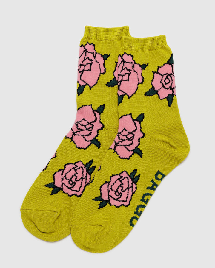 BAGGU Crew Sock Rose