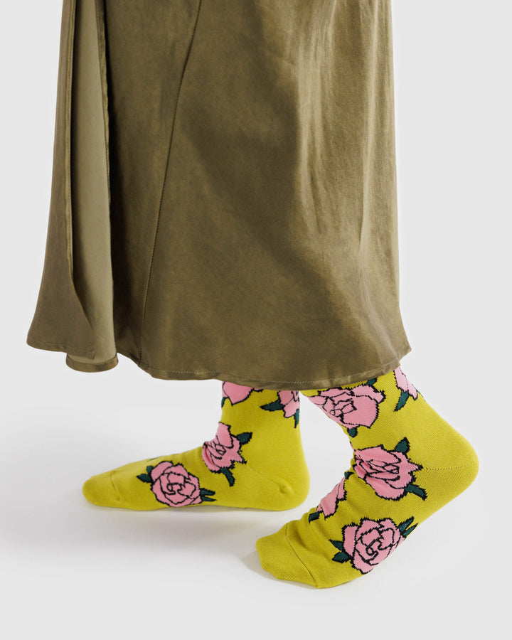 BAGGU Crew Sock Rose