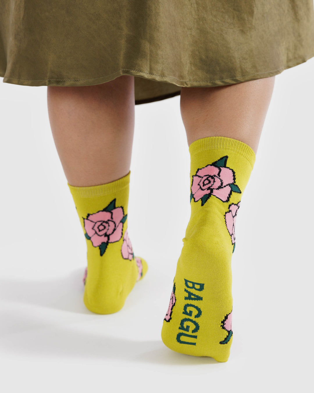 BAGGU Crew Sock Rose