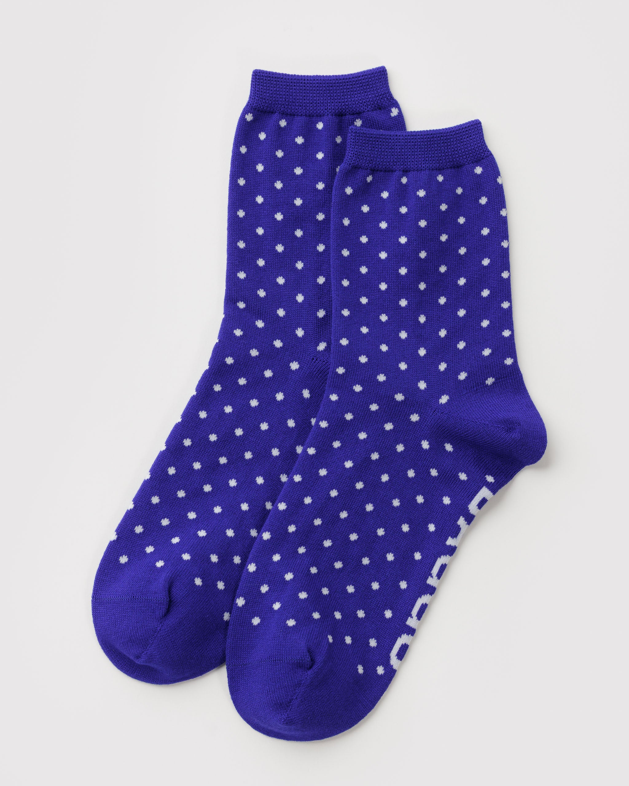 BAGGU Crew Sock - Micro Blue & White Polka Dot