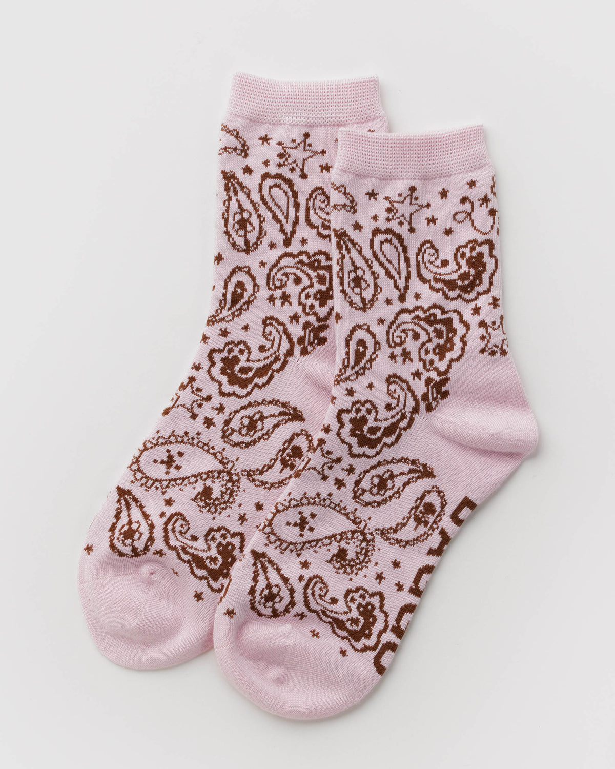 BAGGU Crew Sock - Paisley Pink