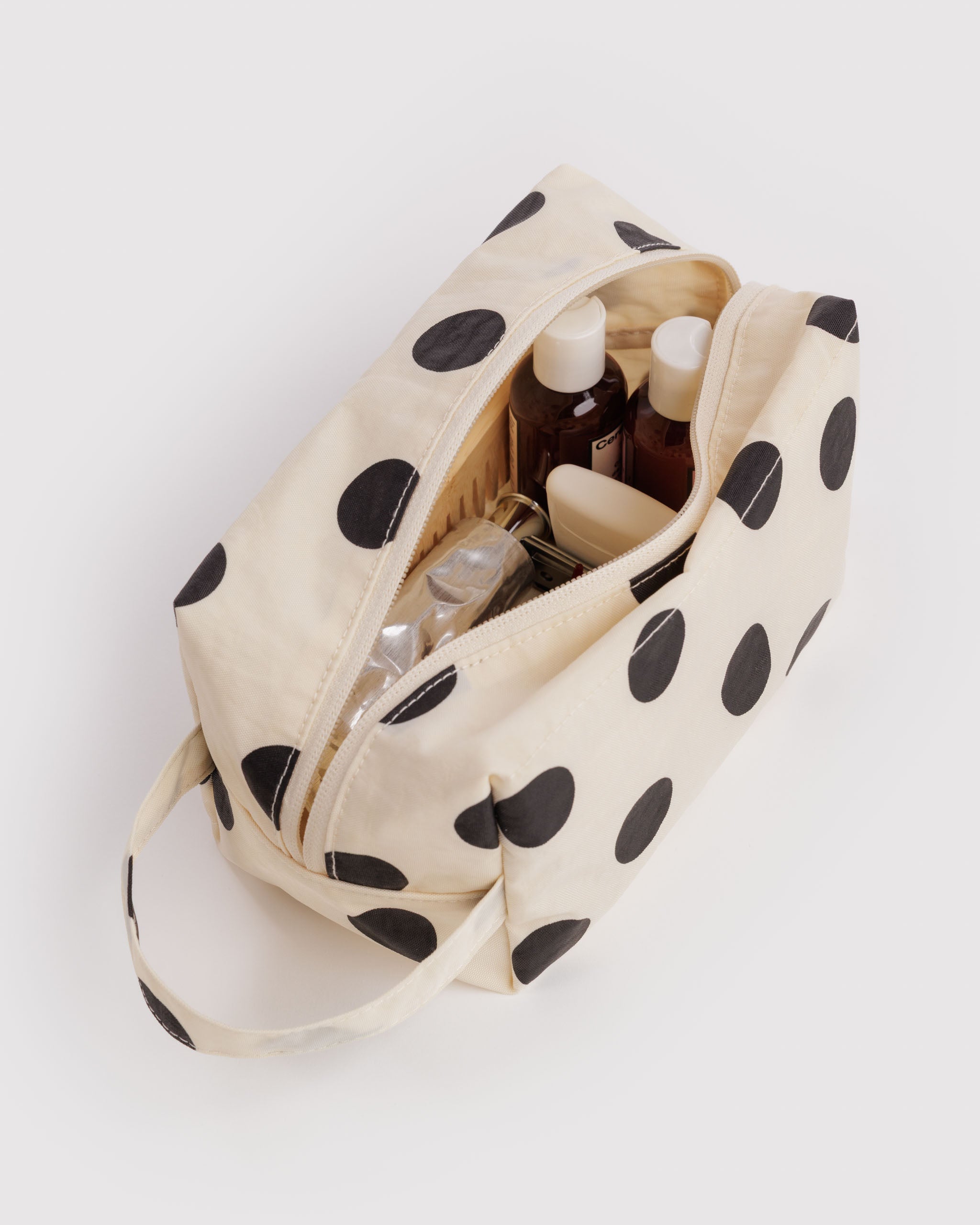BAGGU Dopp Kit - Cream & Black Polka Dot