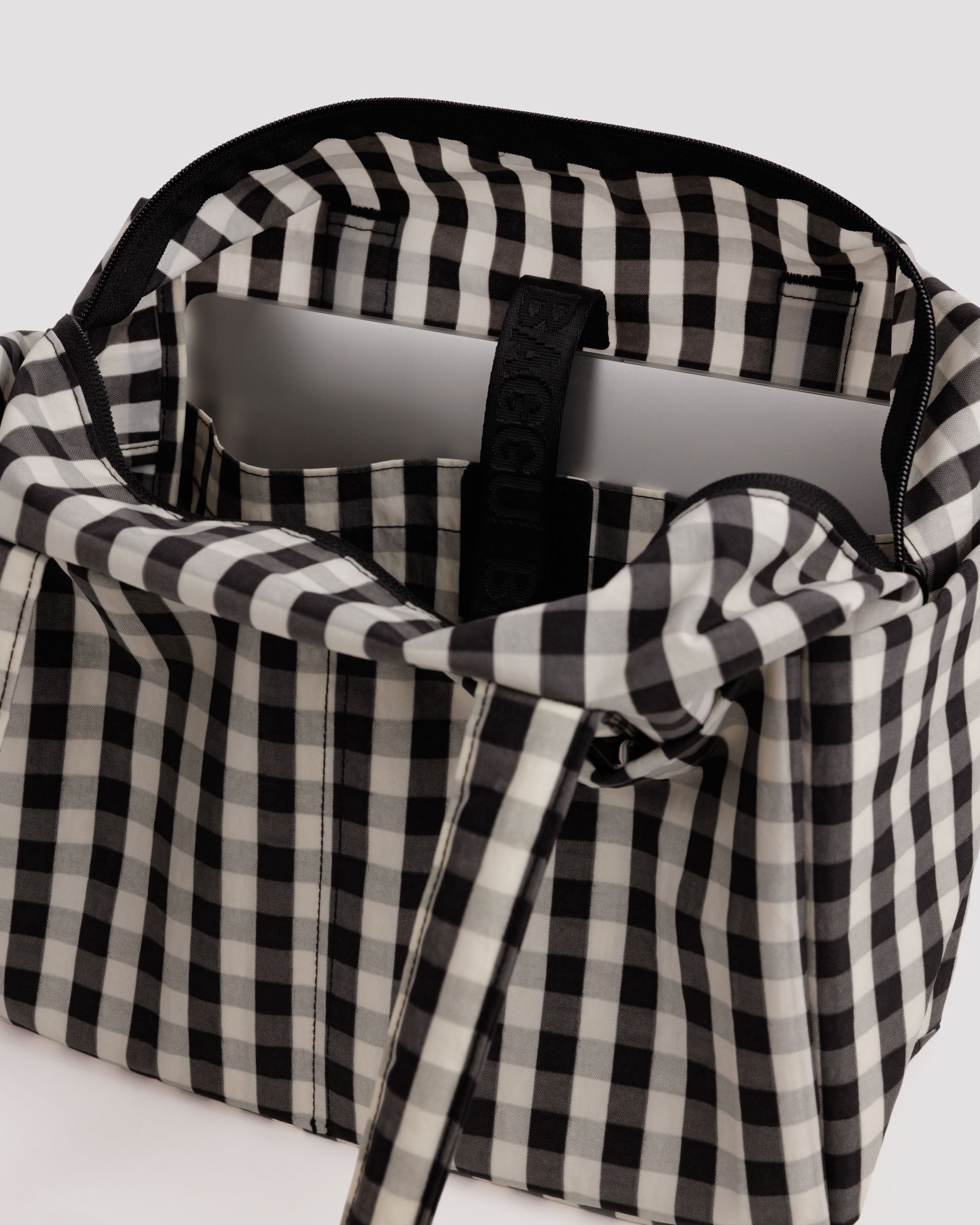BAGGU Everyday Cloud Bag - Black & Cream Gingham