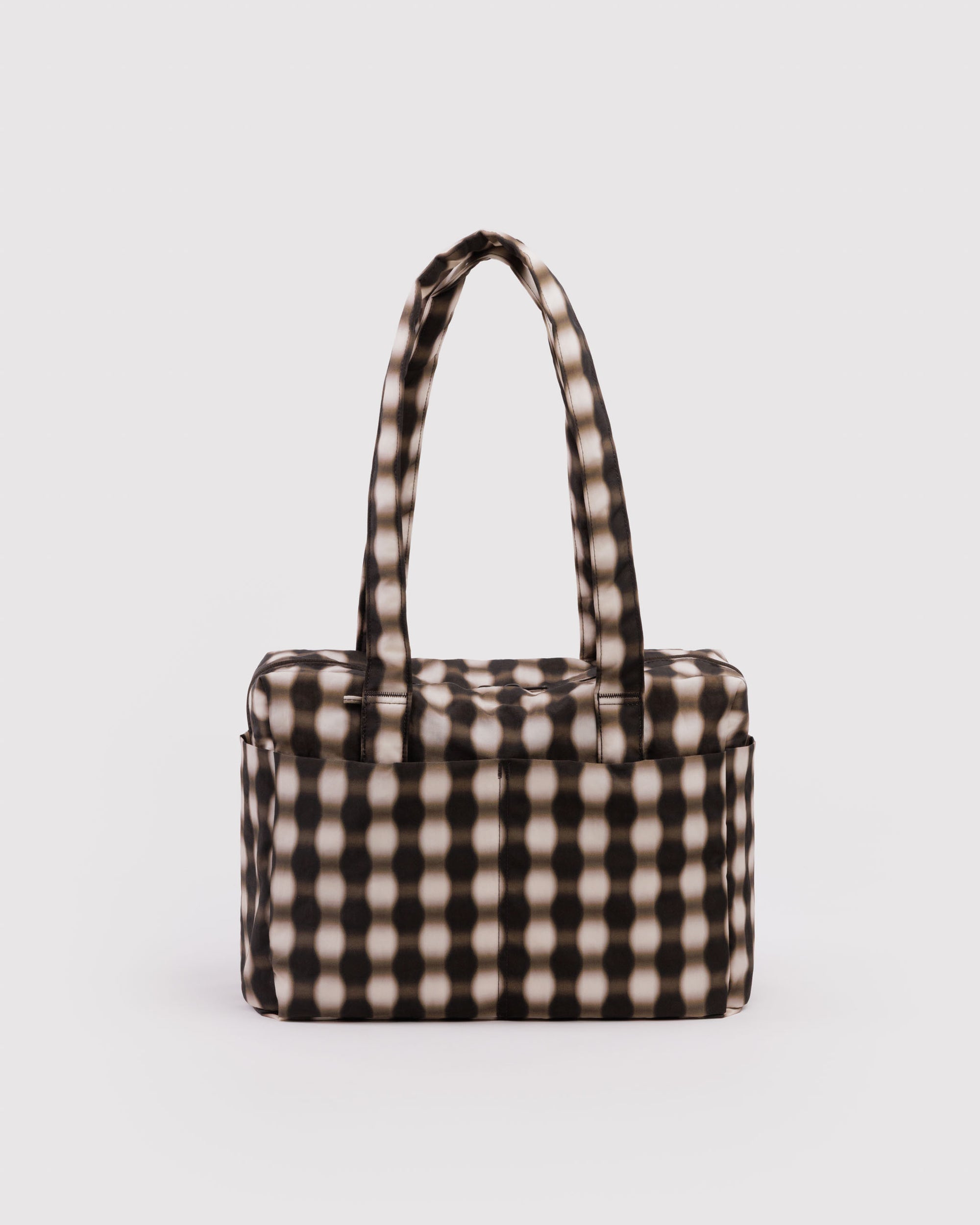 BAGGU Everyday Cloud Bag - Blurred Gingham Brown