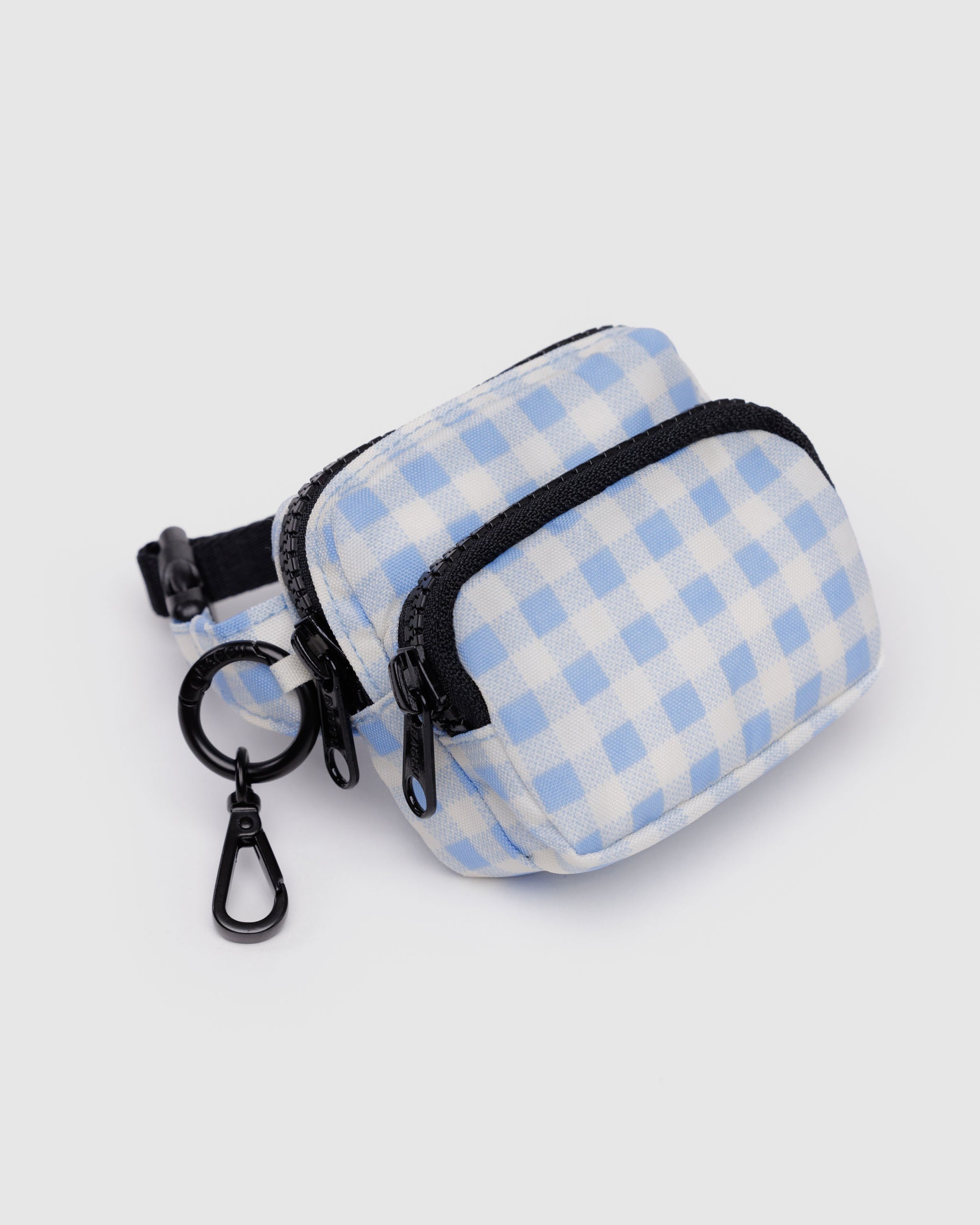 BAGGU Fanny Pack Charm - Light Blue Gingham