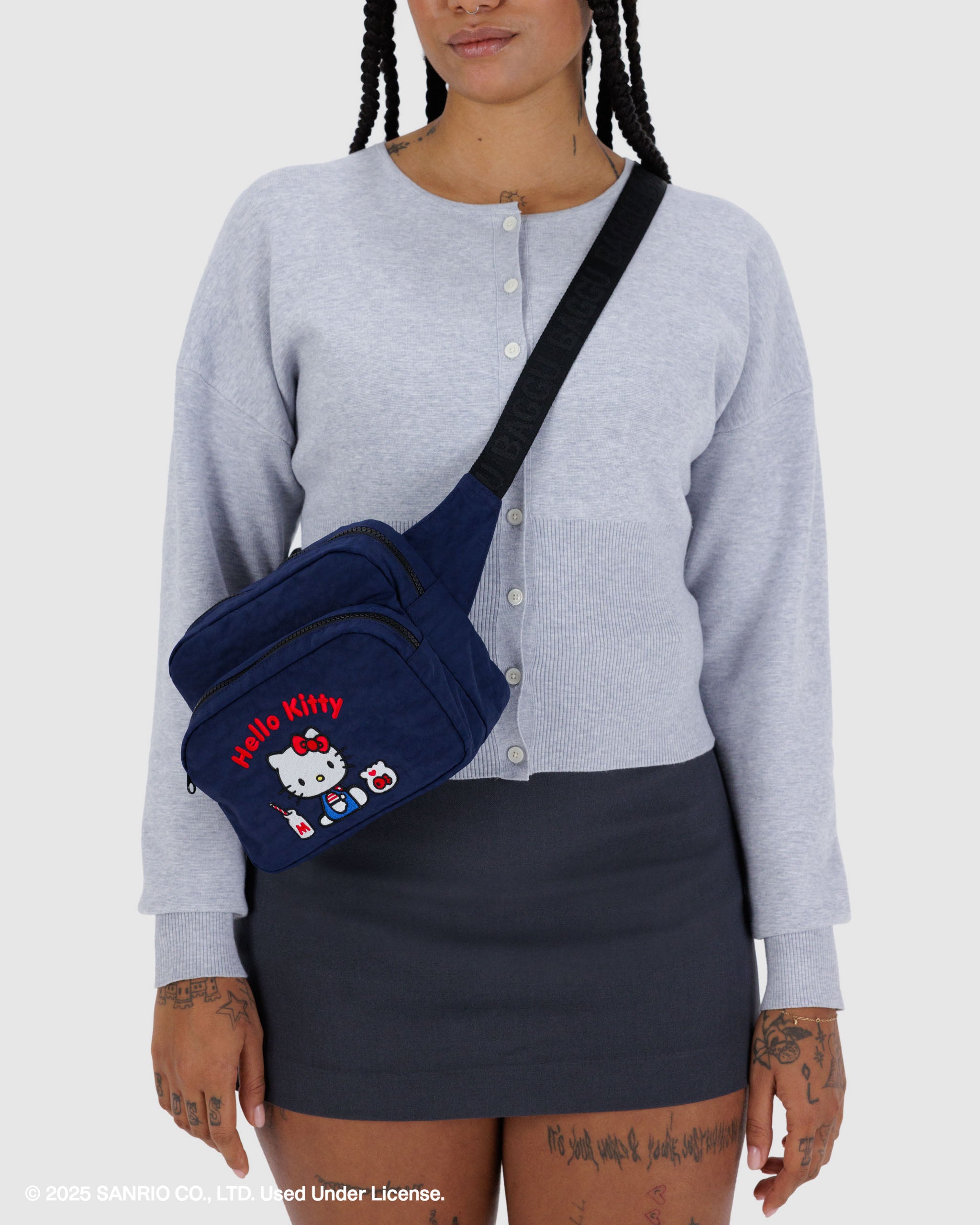 BAGGU Fanny Pack - Embroidered Hello Kitty Milkshake