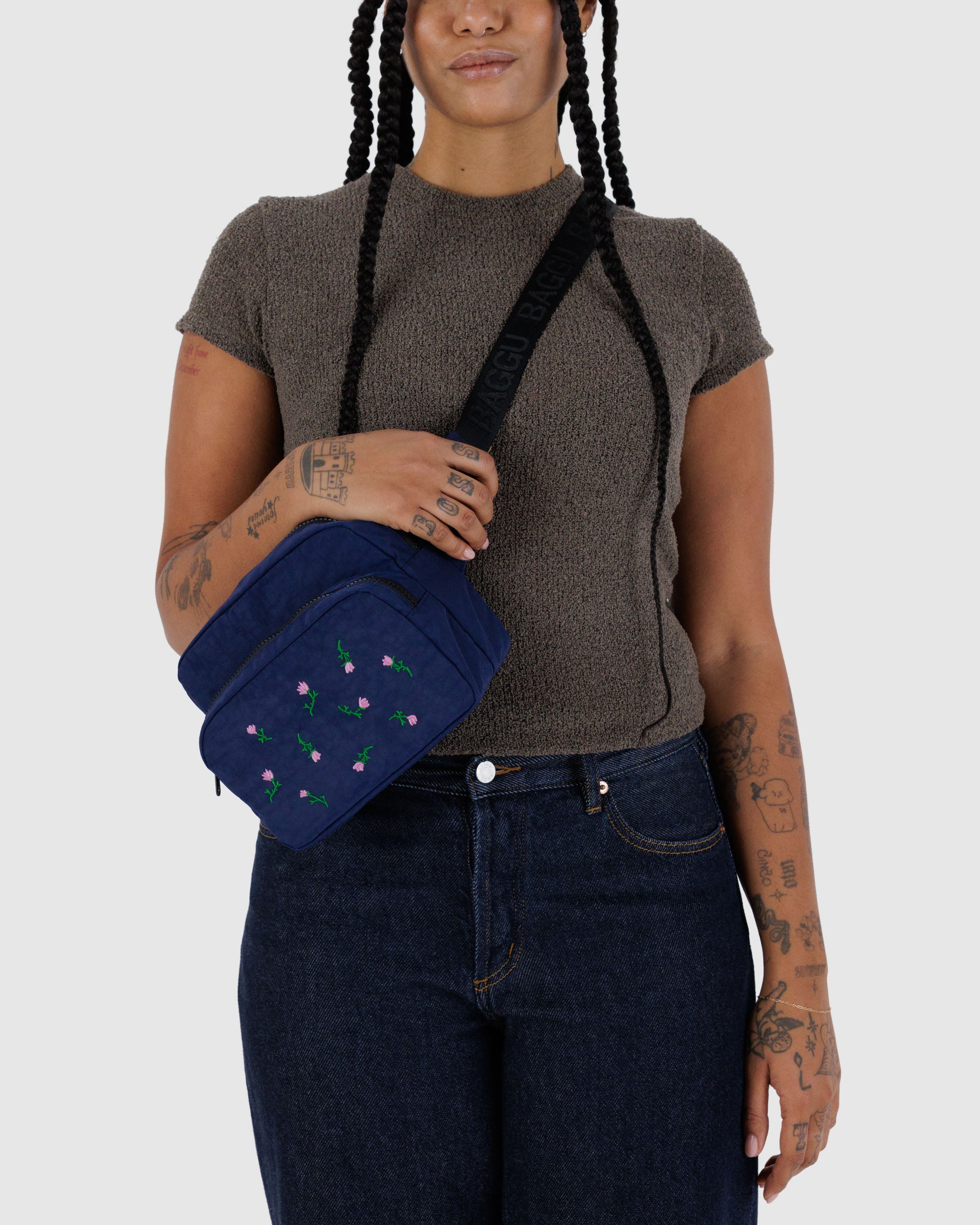 BAGGU Fanny Pack - Embroidered Wildflower