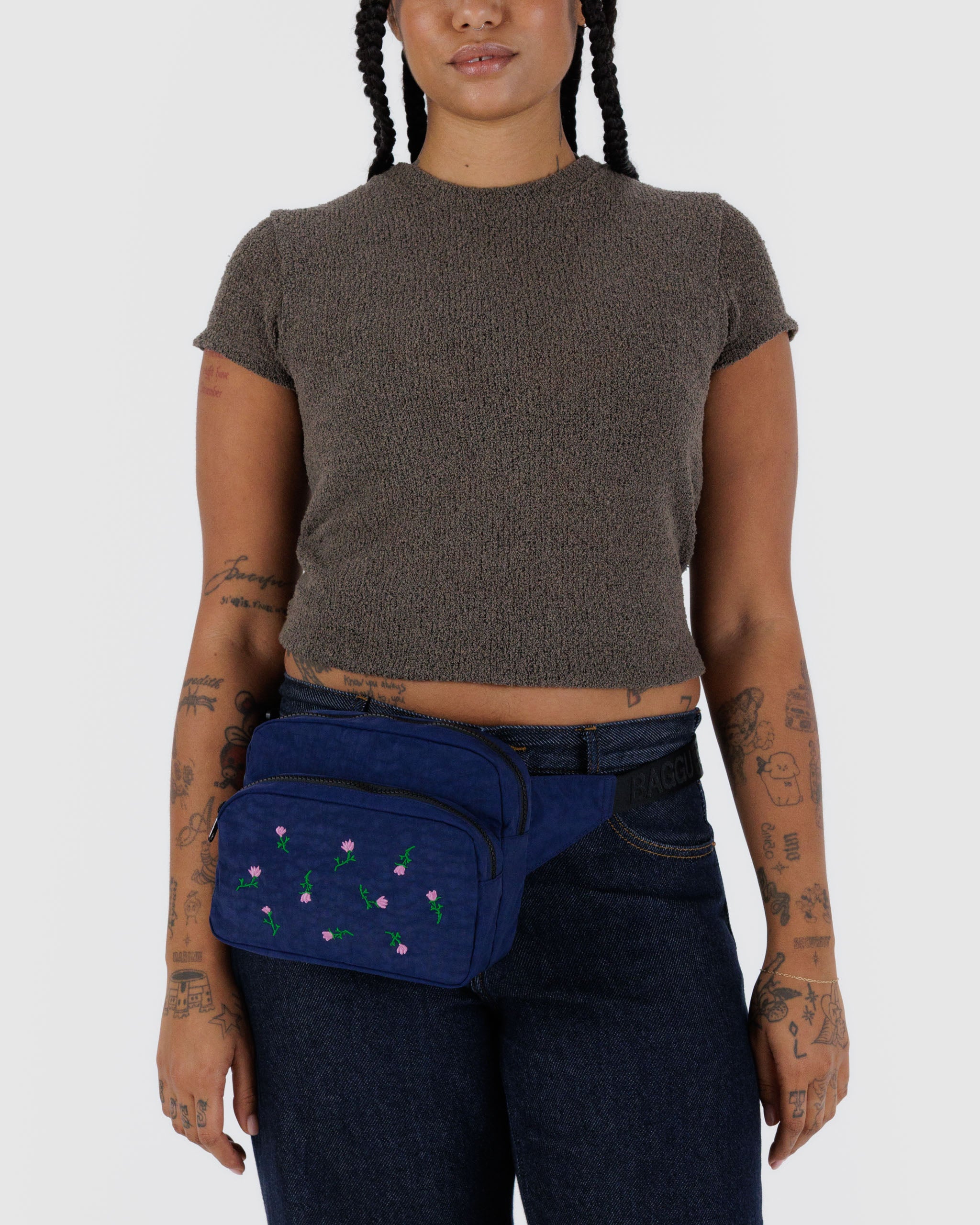 BAGGU Fanny Pack - Embroidered Wildflower