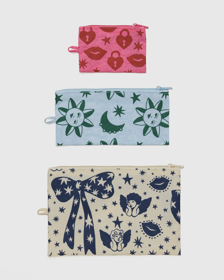 BAGGU Flat Pouch Set - Charms