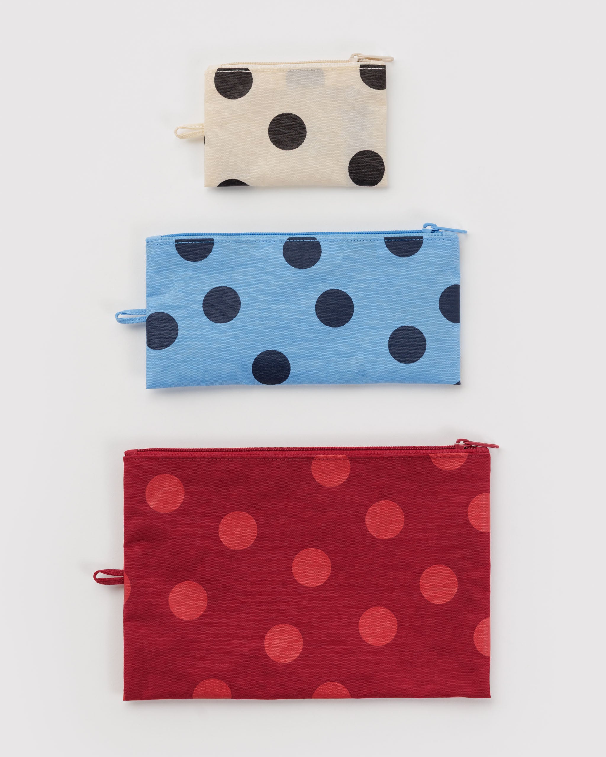 BAGGU Flat Pouch Set - Polka Dot Mix