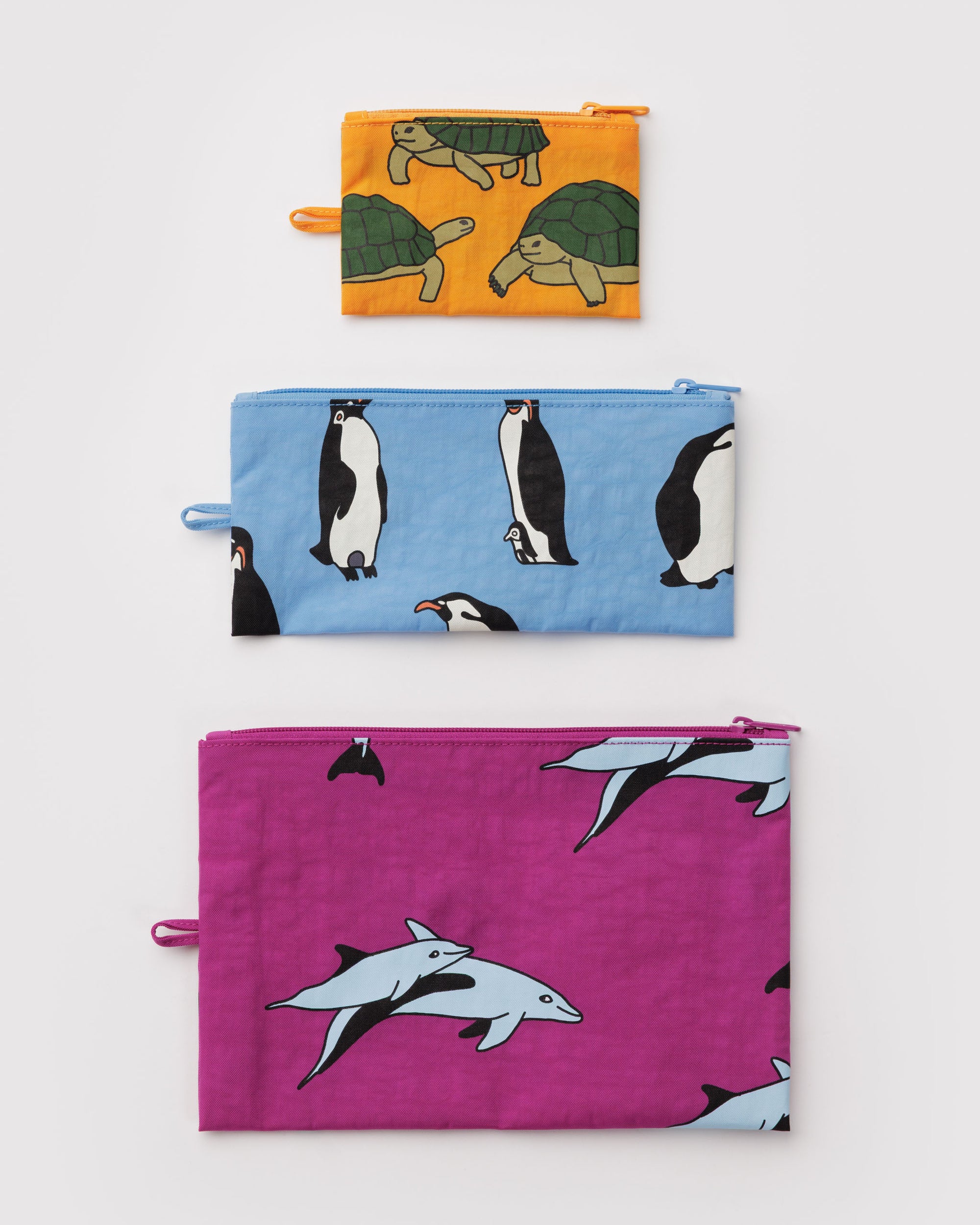 BAGGU Flat Pouch Set - Vacation Animals