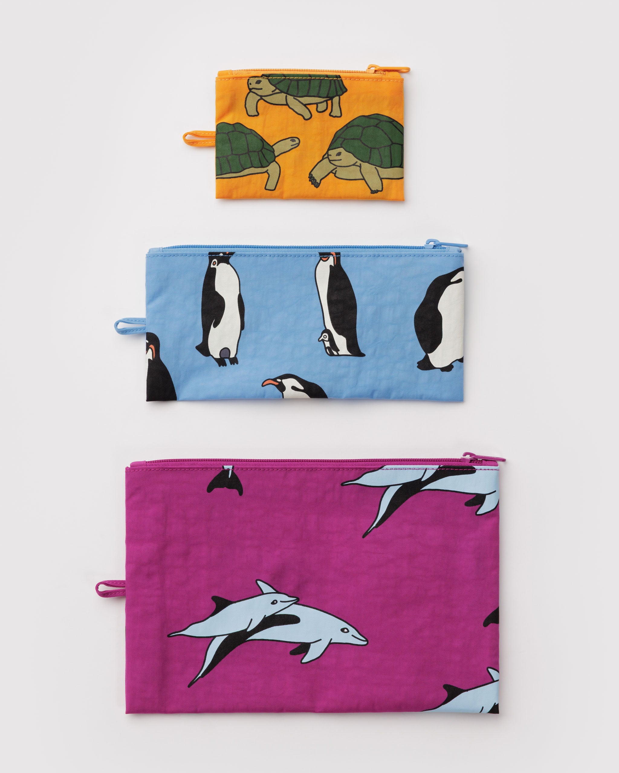 BAGGU Flat Pouch Set - Vacation Animals