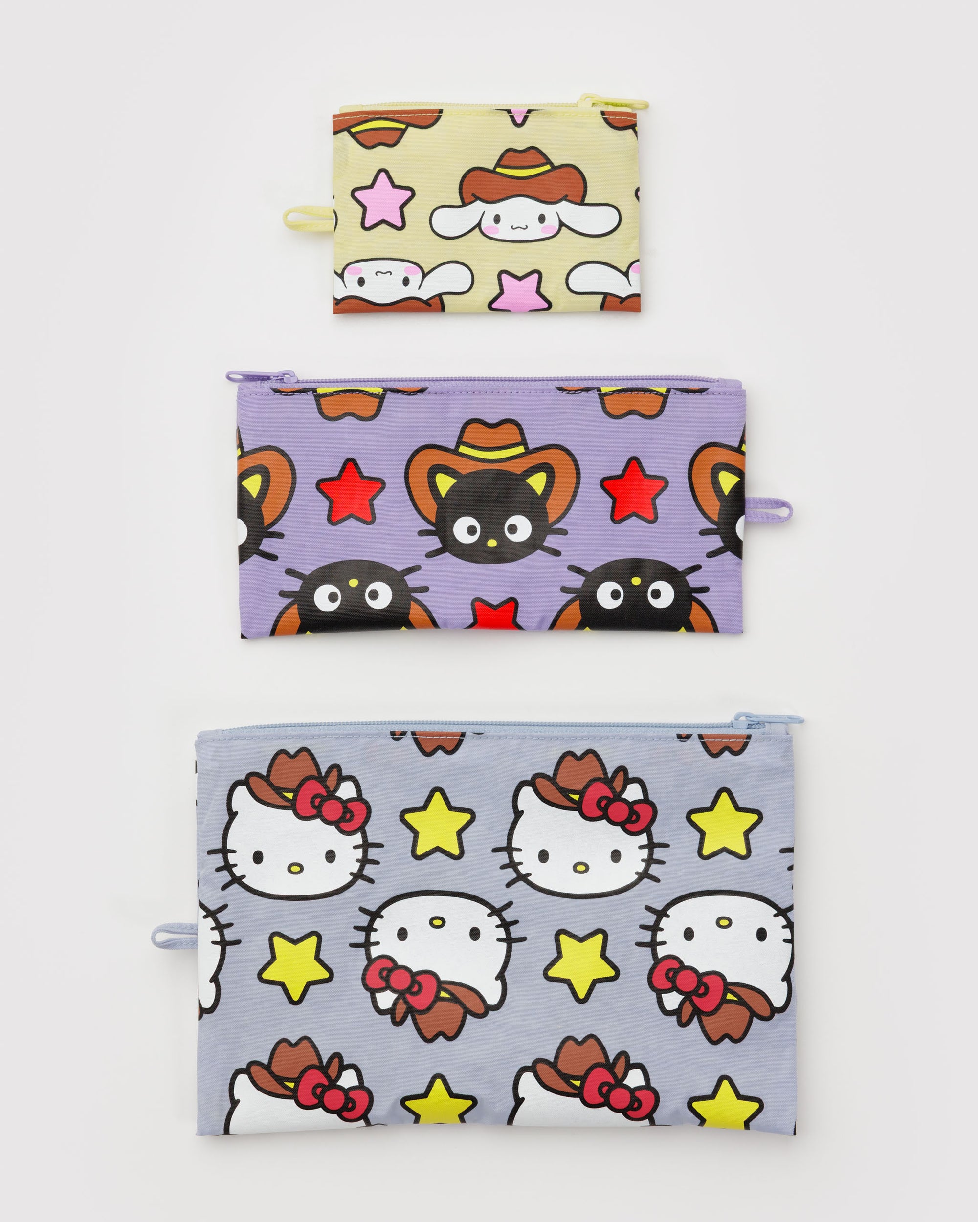 BAGGU Flat Pouch Set - Hello Kitty & Friends Western