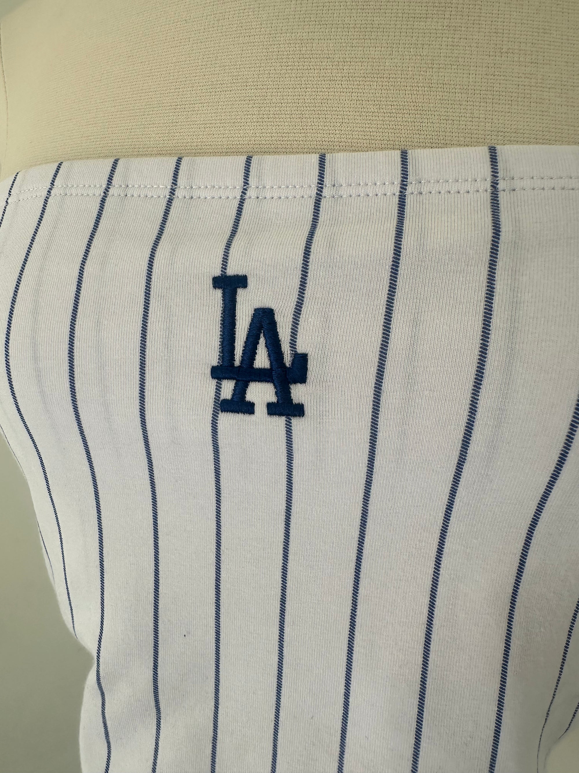 Dodgers Embroidered Stripe Bandana Tube Top