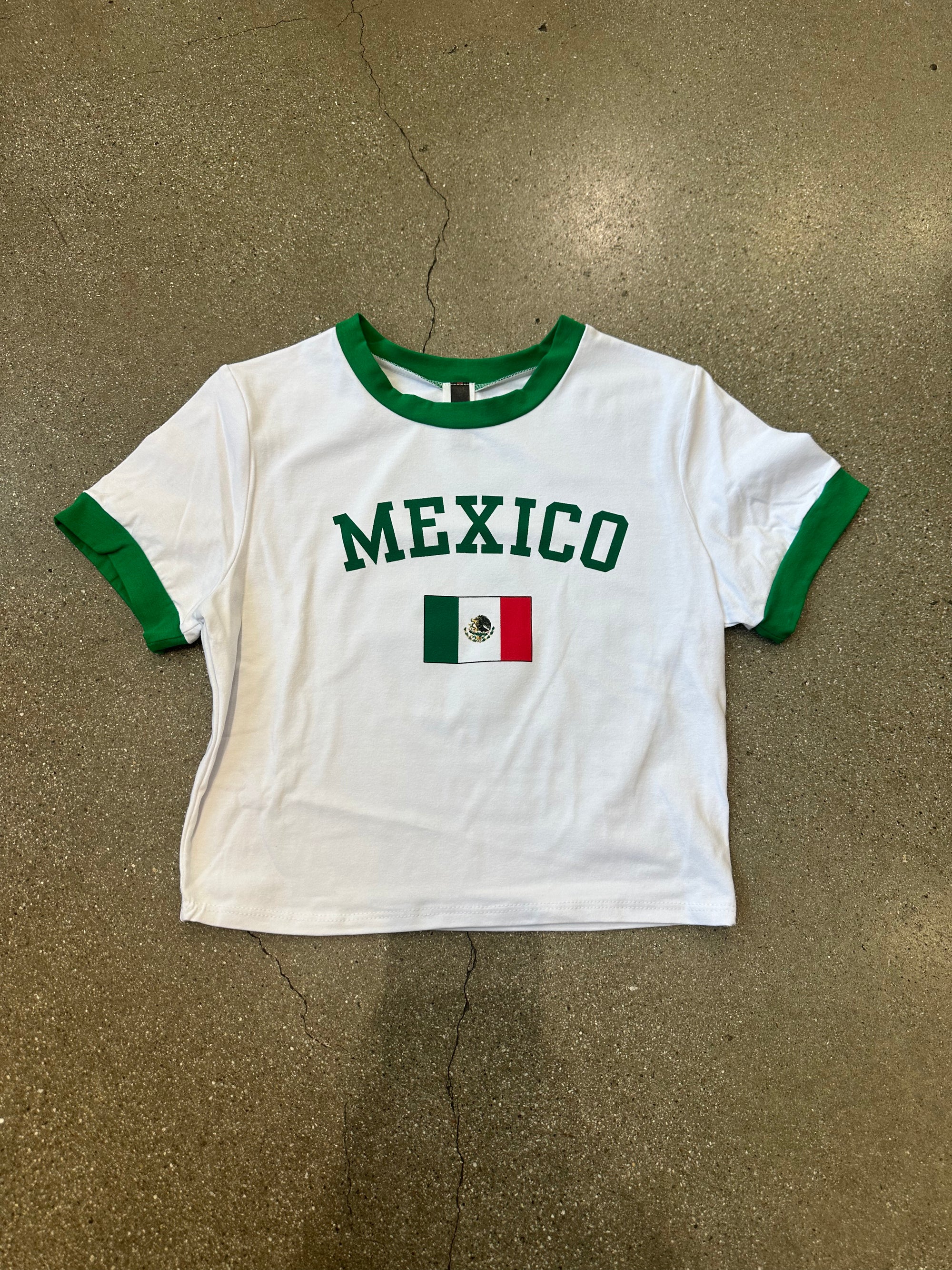 Mexico Baby Tee White and Green