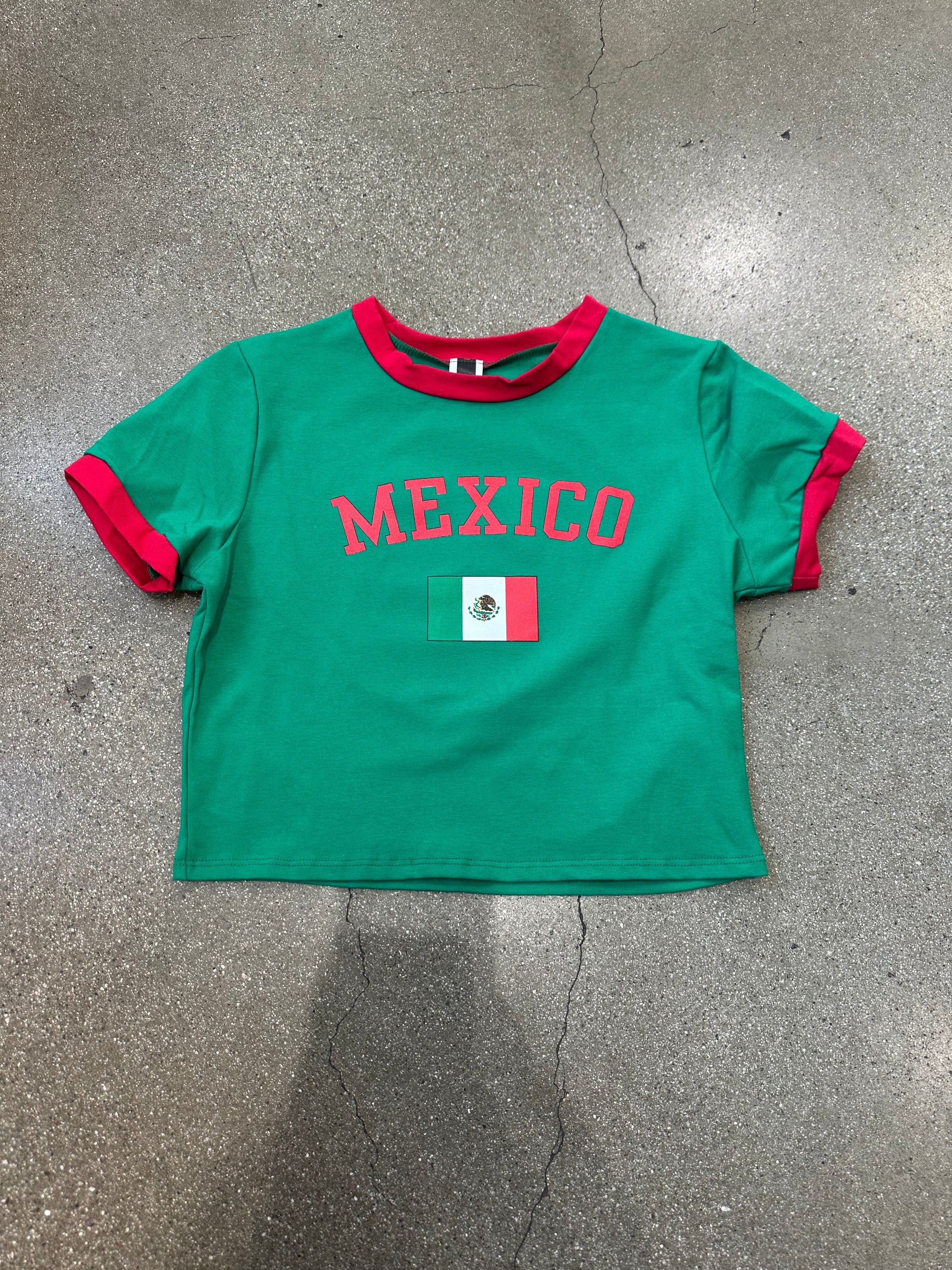 Mexico Baby Tee Green and Red