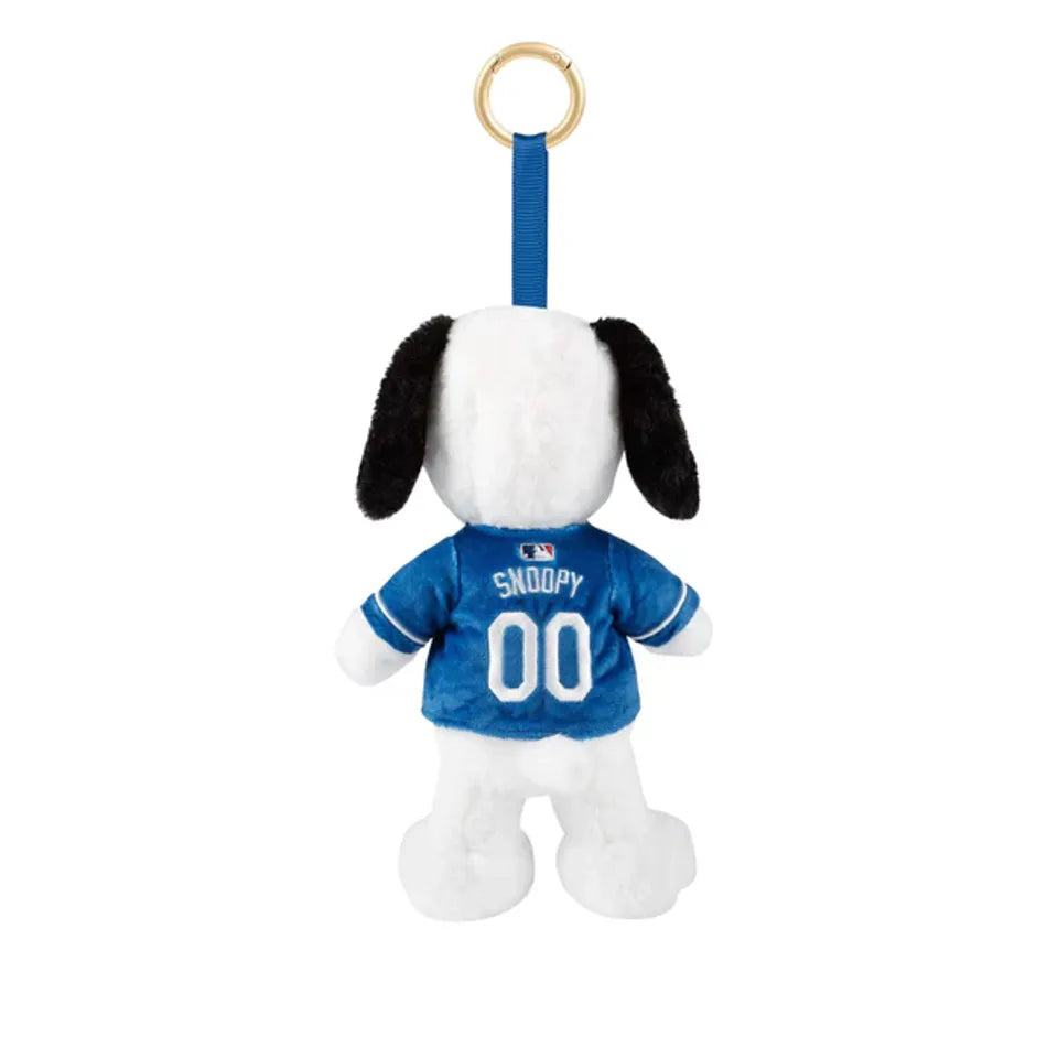 LA Dodgers Snoopy Plush Bag Charm Keychain