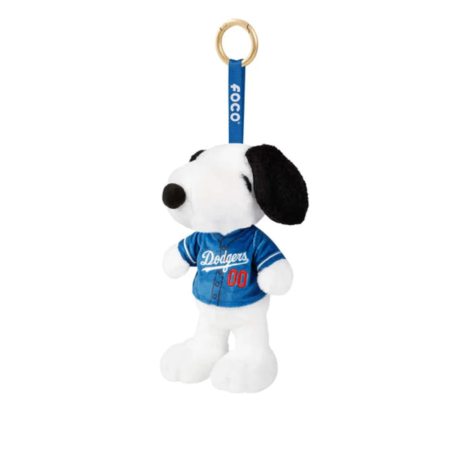 LA Dodgers Snoopy Plush Bag Charm Keychain