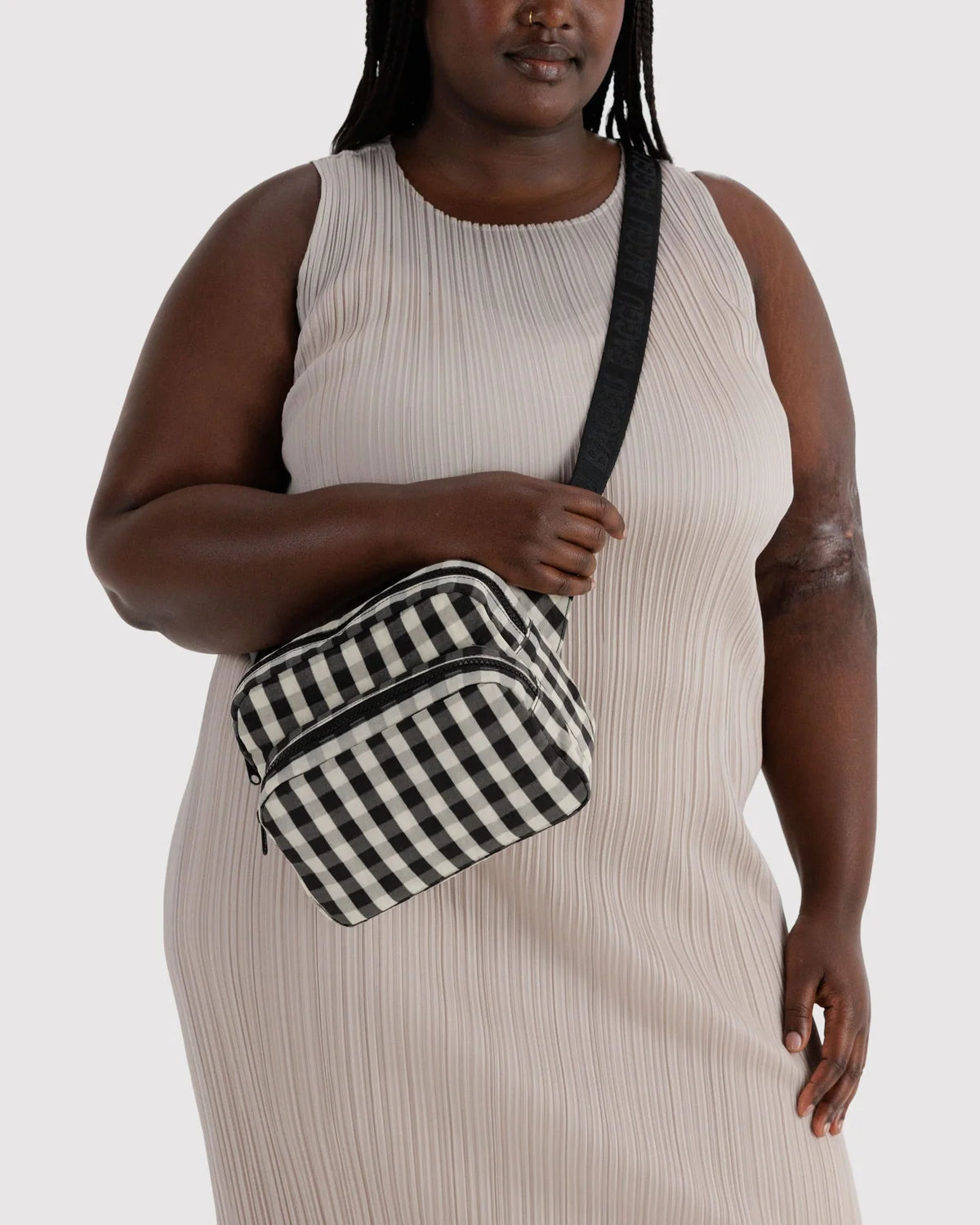 BAGGU Fanny Pack - Black & Cream Gingham