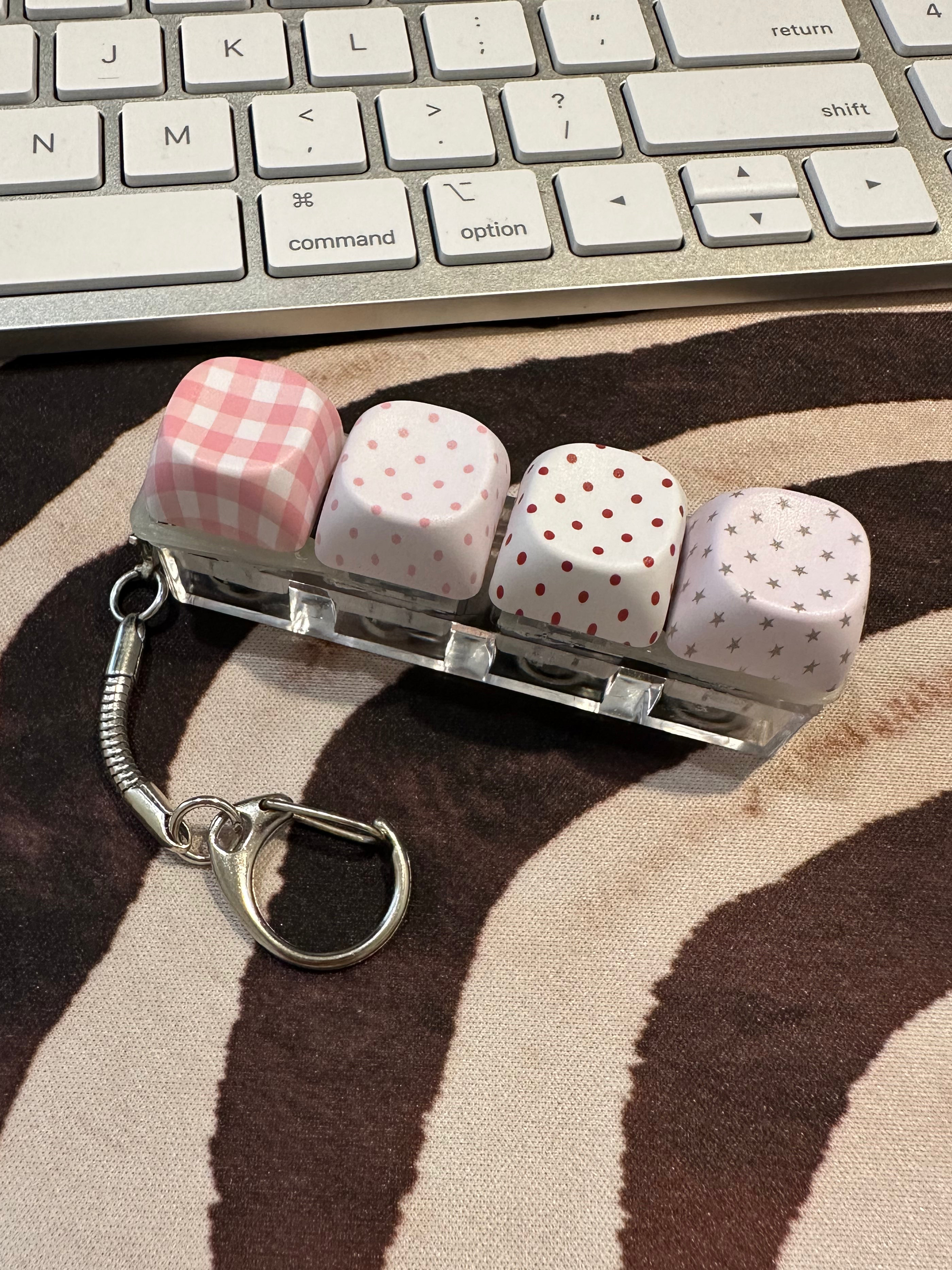 Pink Pattern Keycap Clicker
