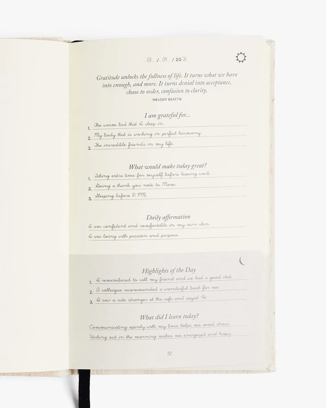 The Five Minute Journal - Cherry Stripe