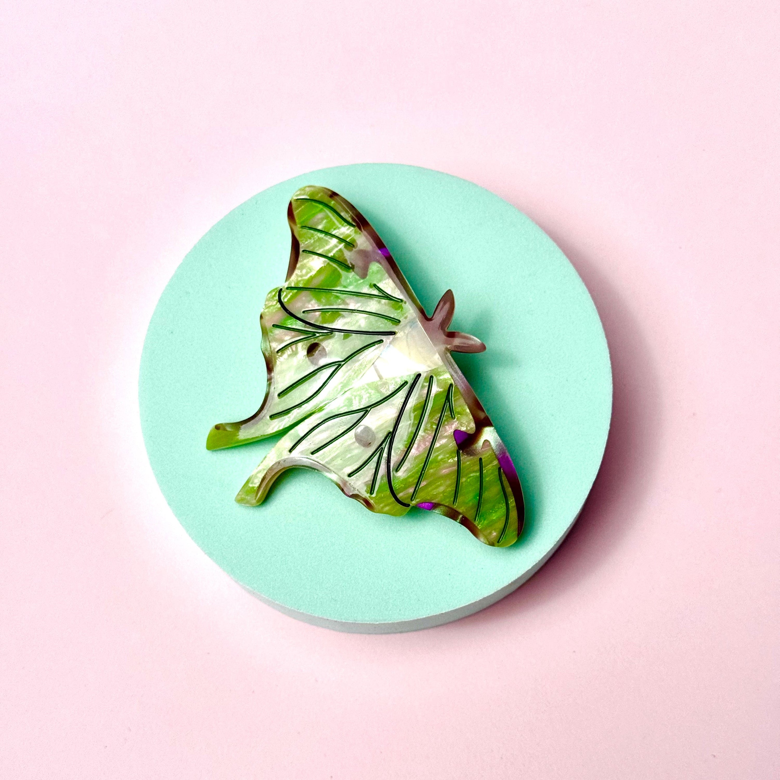Luna Moth Hair Clip